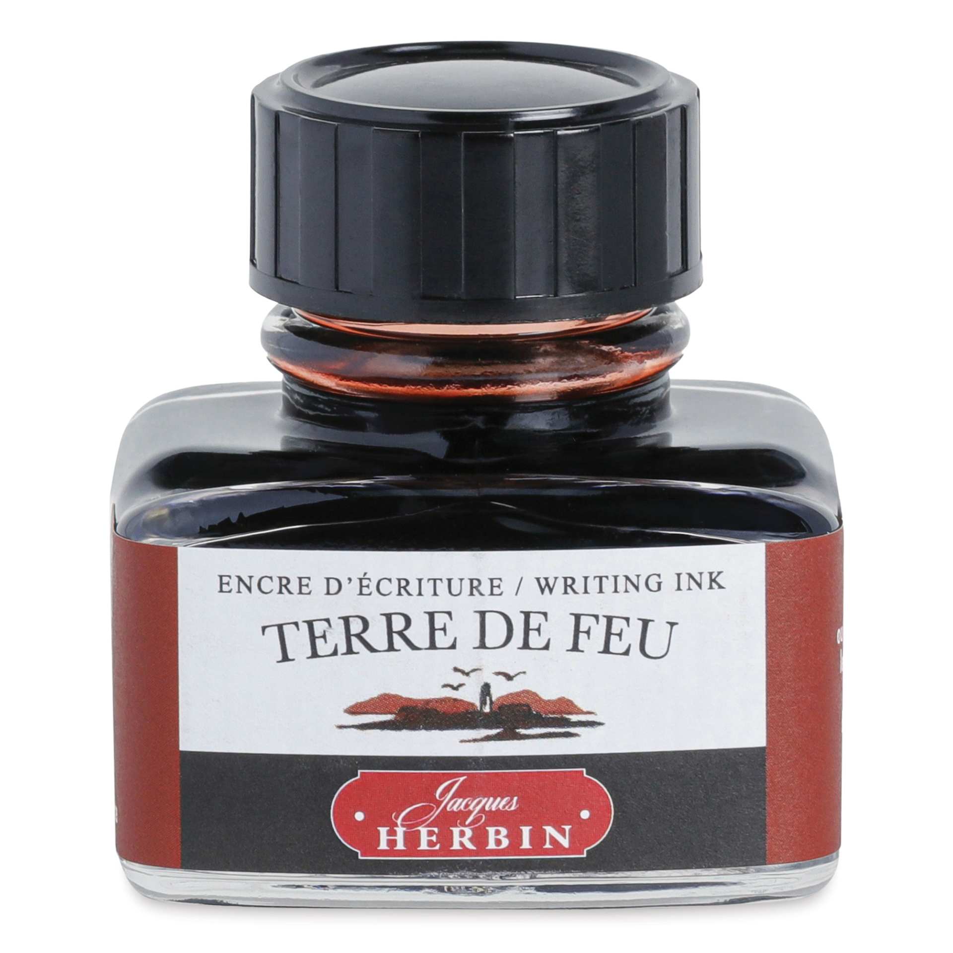 Herbin La Perle des Encres The Jewel of Inks Fountain Pen Ink - Terre de Feu (Land of Fire), 30 ml