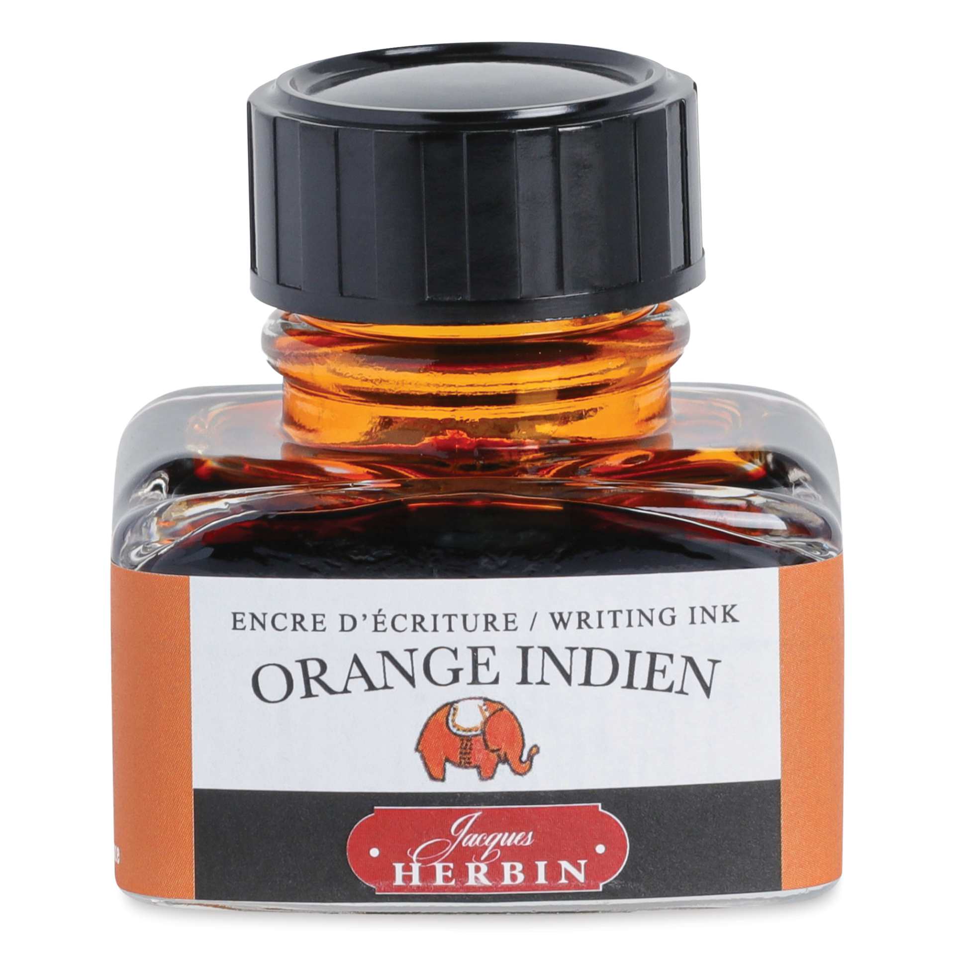 Herbin La Perle des Encres The Jewel of Inks Fountain Pen Ink - Orange Indien (Indian Orange), 30 ml