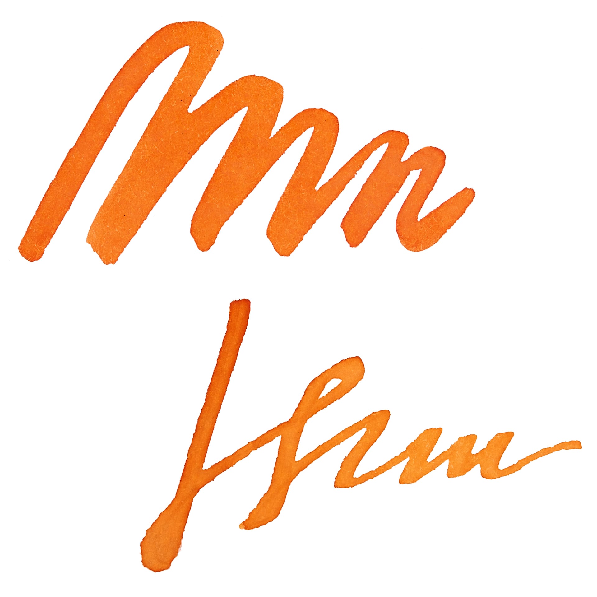 Herbin La Perle des Encres The Jewel of Inks Fountain Pen Ink - Orange Indien (Indian Orange) swatch