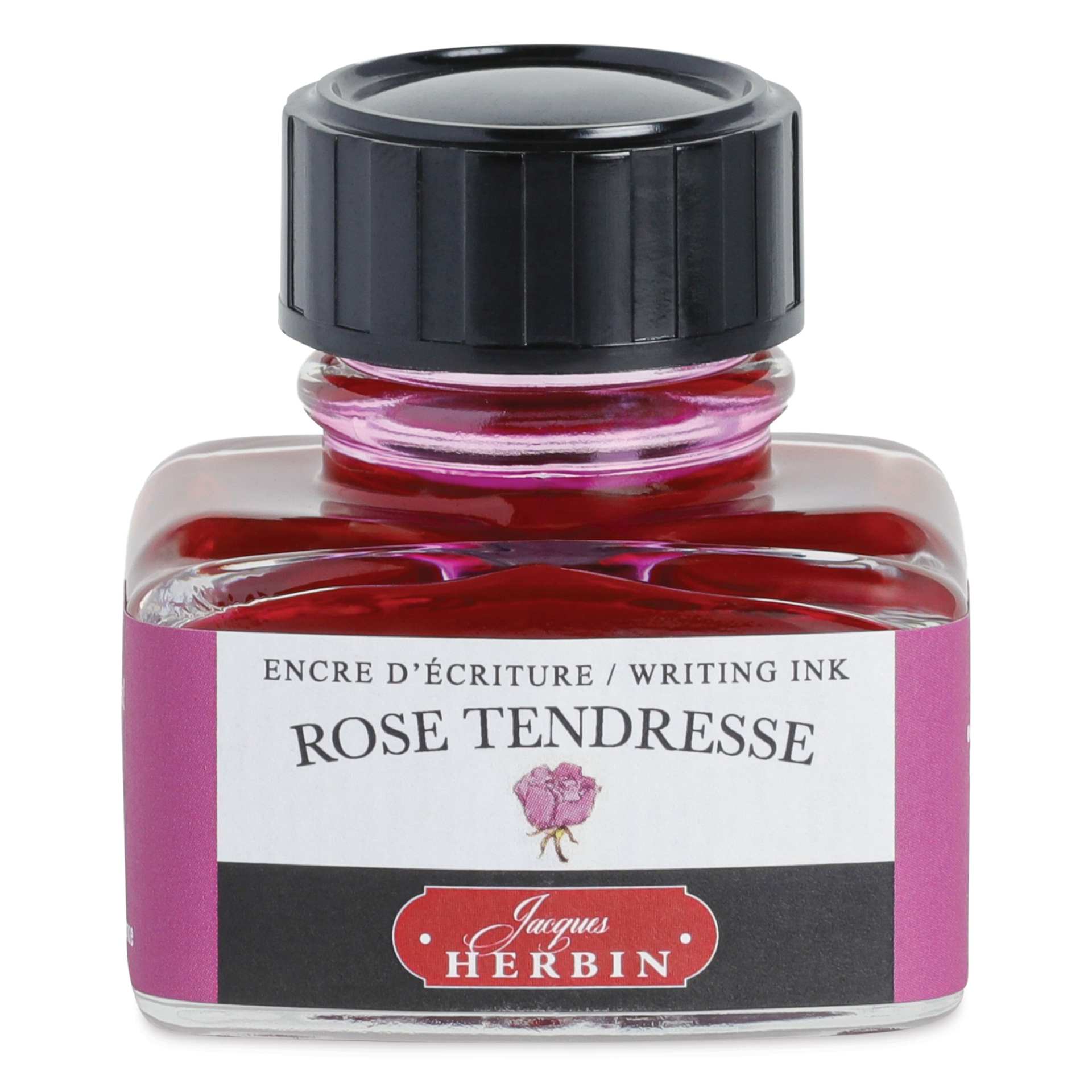 Herbin La Perle des Encres The Jewel of Inks Fountain Pen Ink - Rose Tendresse (Tender Rose), 30 ml