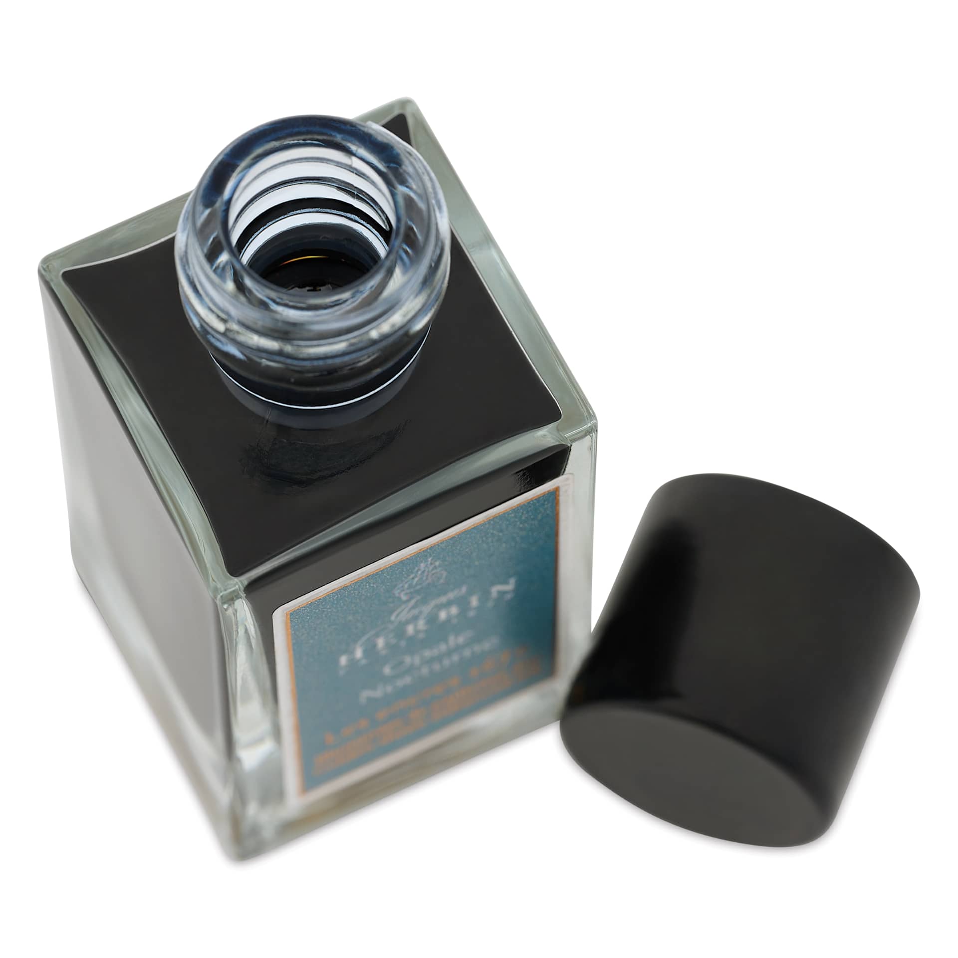 Herbin 1670 Anniversary Collection Fountain Pen Ink - Opale Nocturne, 15 ml bottle with cap off