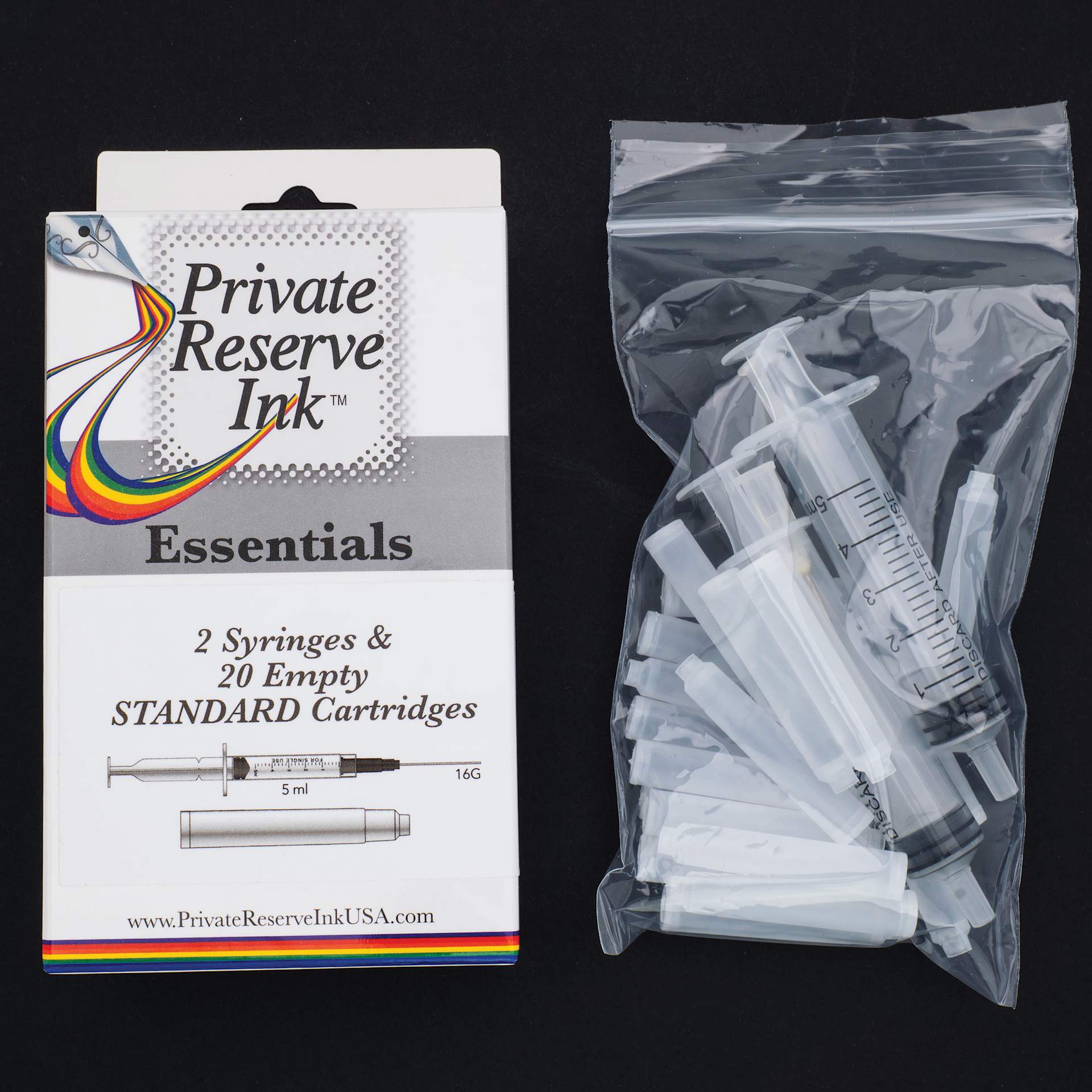 Private Reserve Ink Essentials Standard Kit 1, packaging and contents