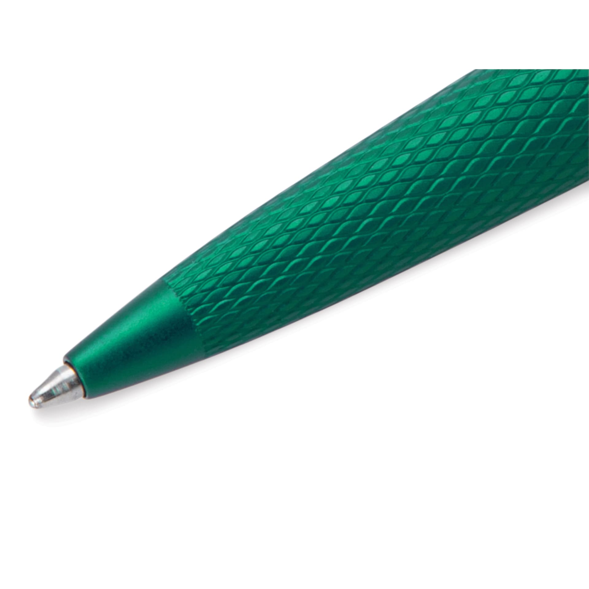Diplomat Viper Ballpoint Pen - Green Guilloche, close up