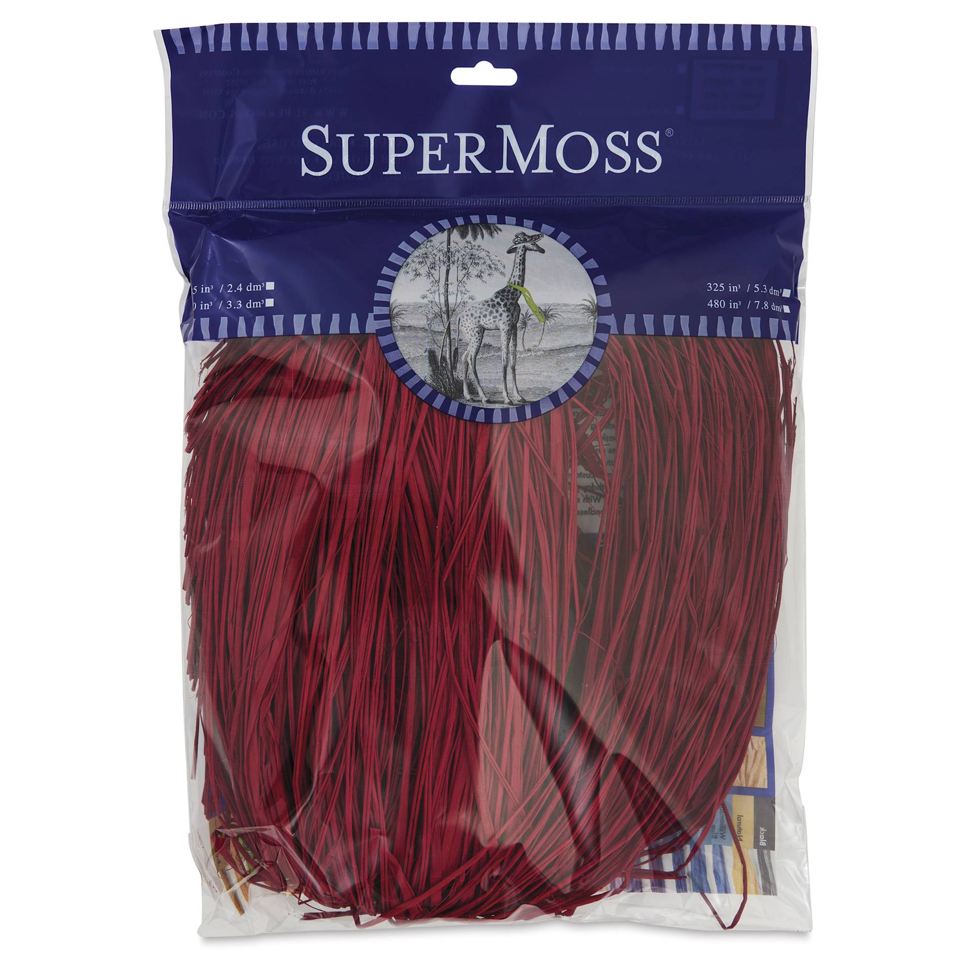 SuperMoss Raffia - Christmas Red, 4 oz - front of packaging
