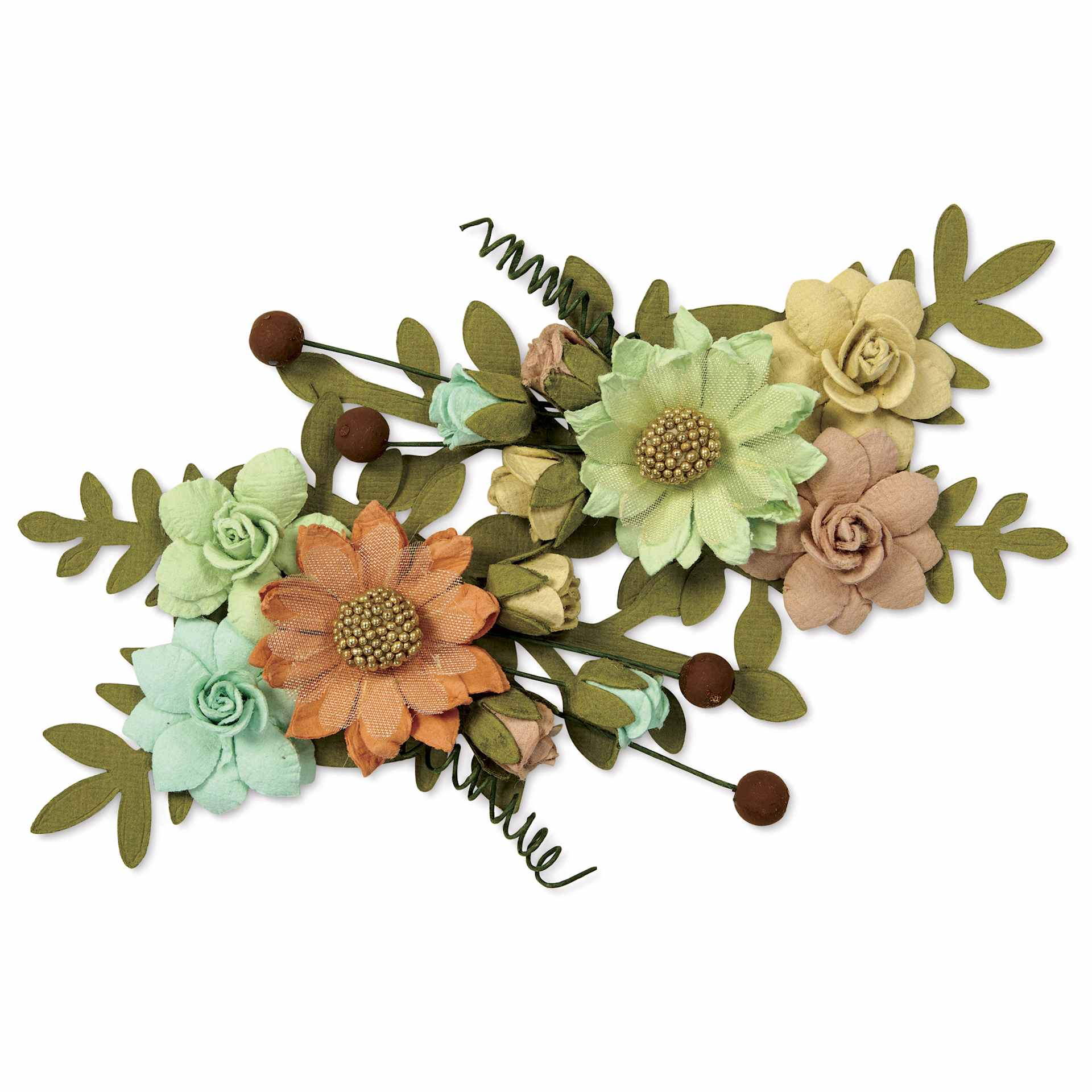 Little Birdie Fairy Rosa Paper Flowers - Woodland Stories, Pkg of 2