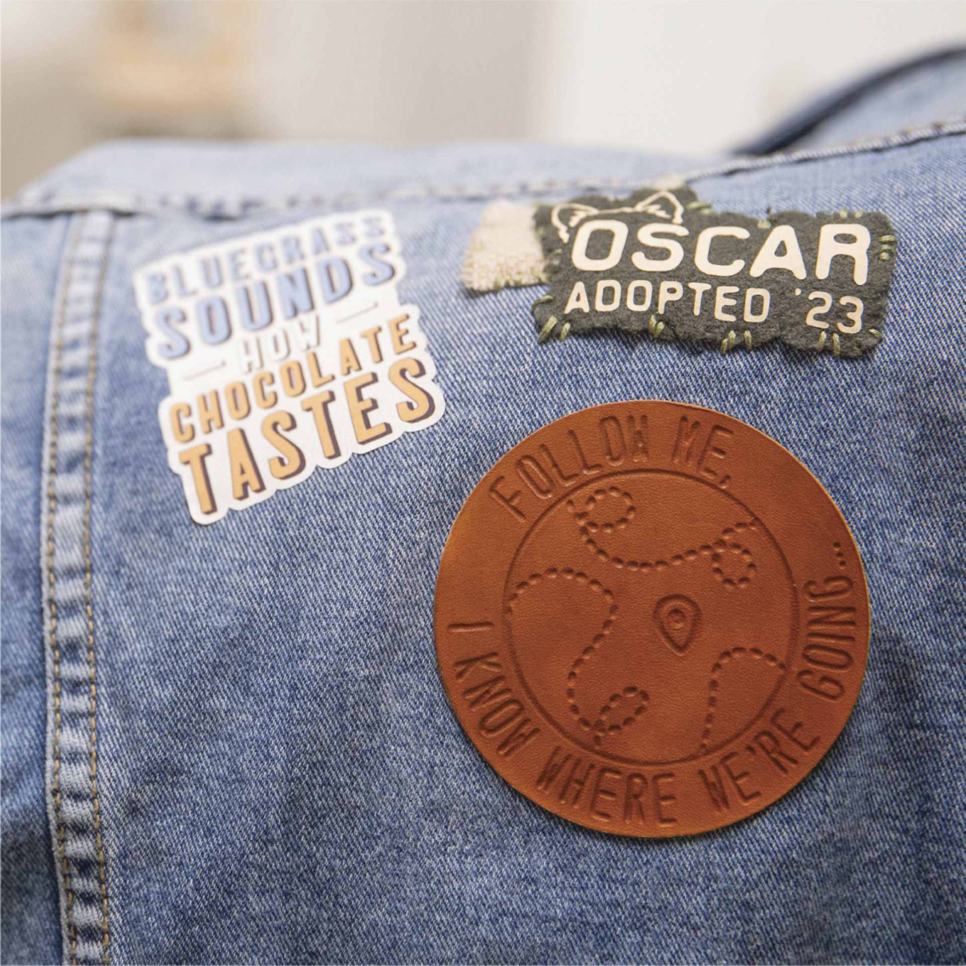 Cricut Maker 4 Smart Cutting Machine - finished denim decal example