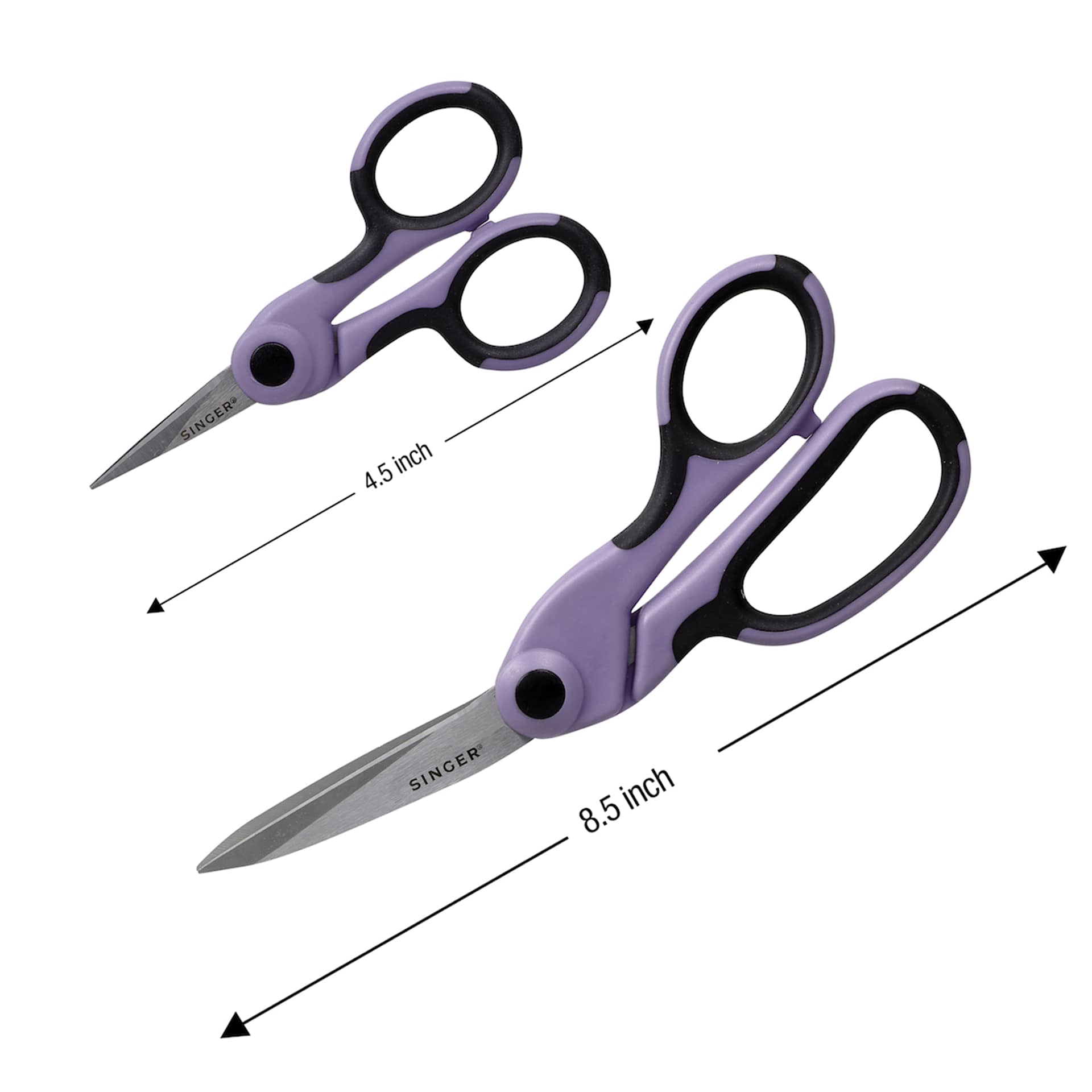 Singer ProSeries Fabric and Detail Scissor Set - Set of 2 dimensions