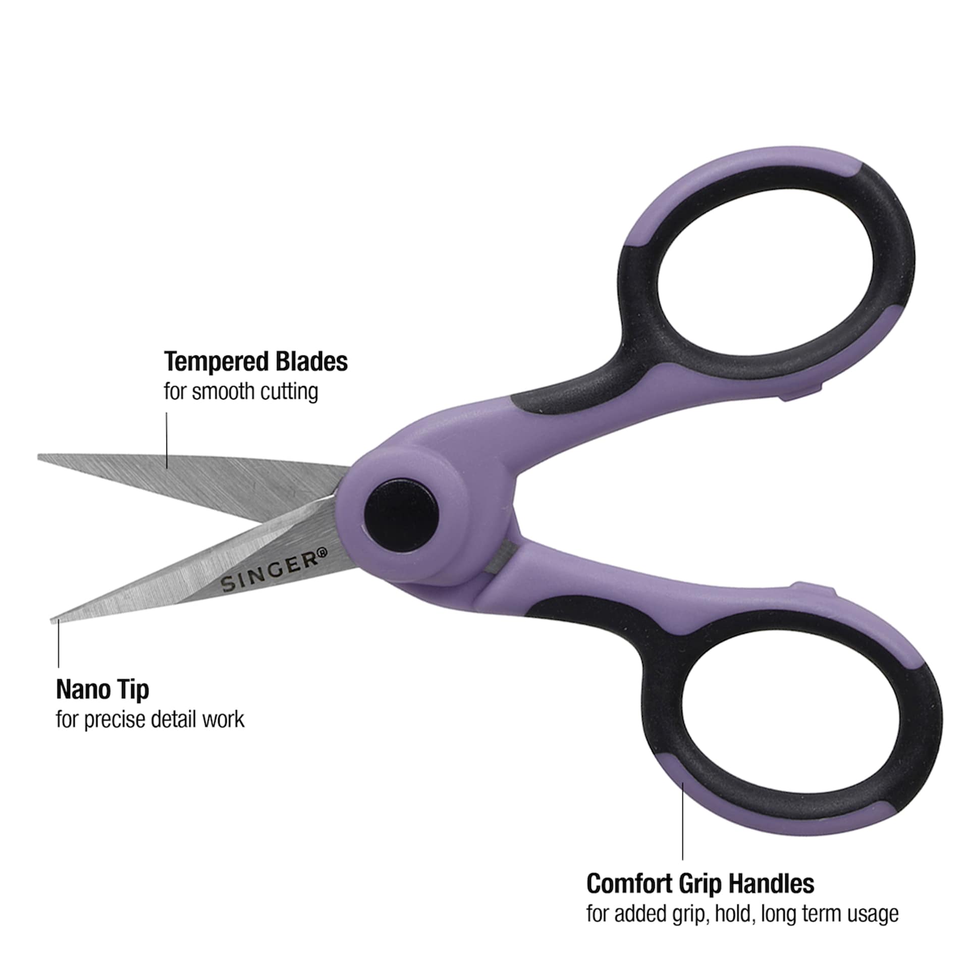 Tempered Blades for smooth cutting, Nano Tip for precise detail work, Comroft Grip Handles, for added grip, hold, long term usage