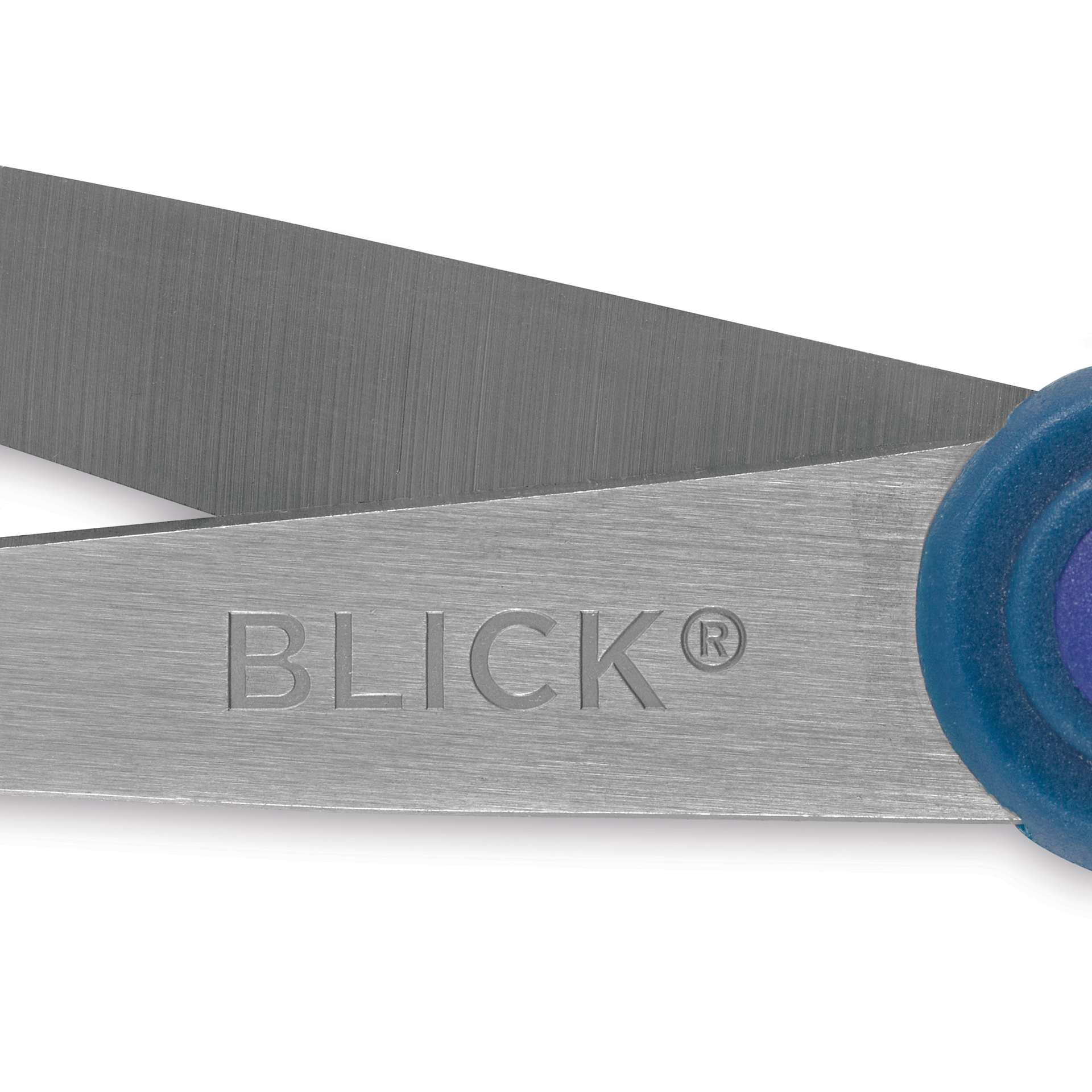 Blick Studio Soft Grip Bent Scissors - 8-1/4" - close-up of blades