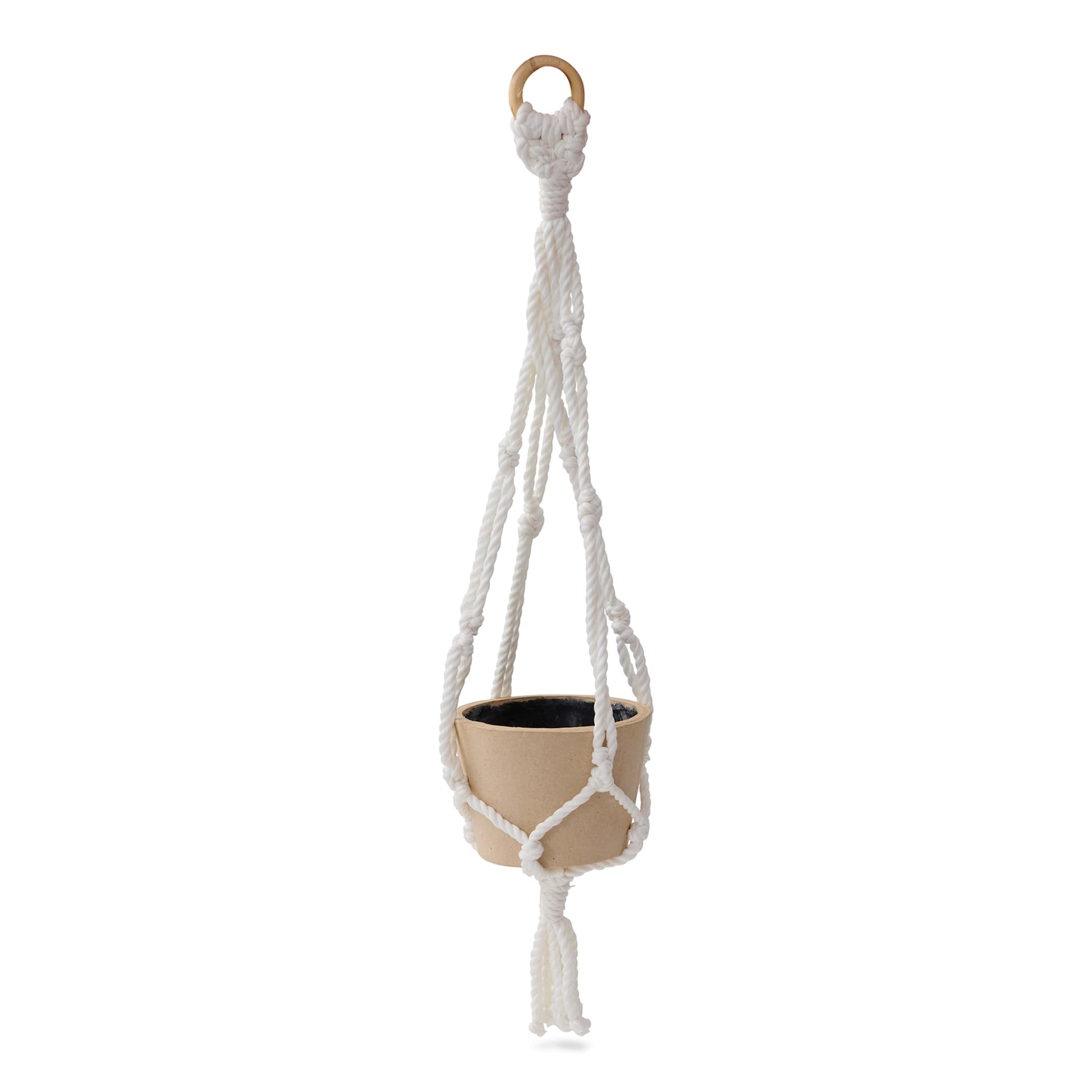 DecoPatch Macrame Plant Hanger - Large Planter inside the hanger