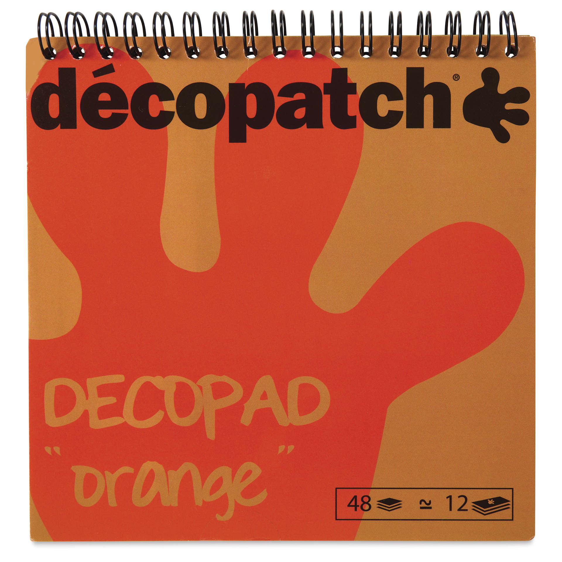 DecoPatch Paper DecoPad - Orange, 6" x 6" - front of pad