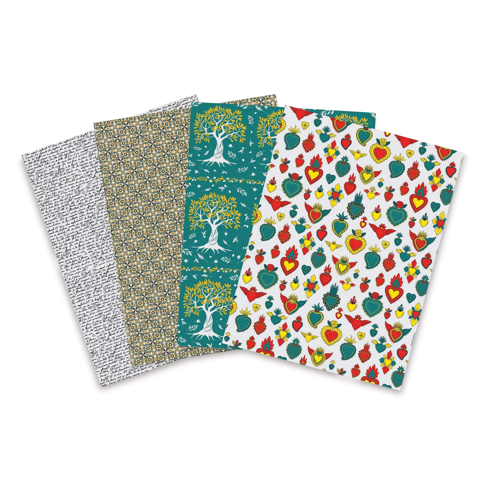 Decopatch Mix & Patch Paper Assortment - Set of 4, Spirituality, 30 cm x 40 cm