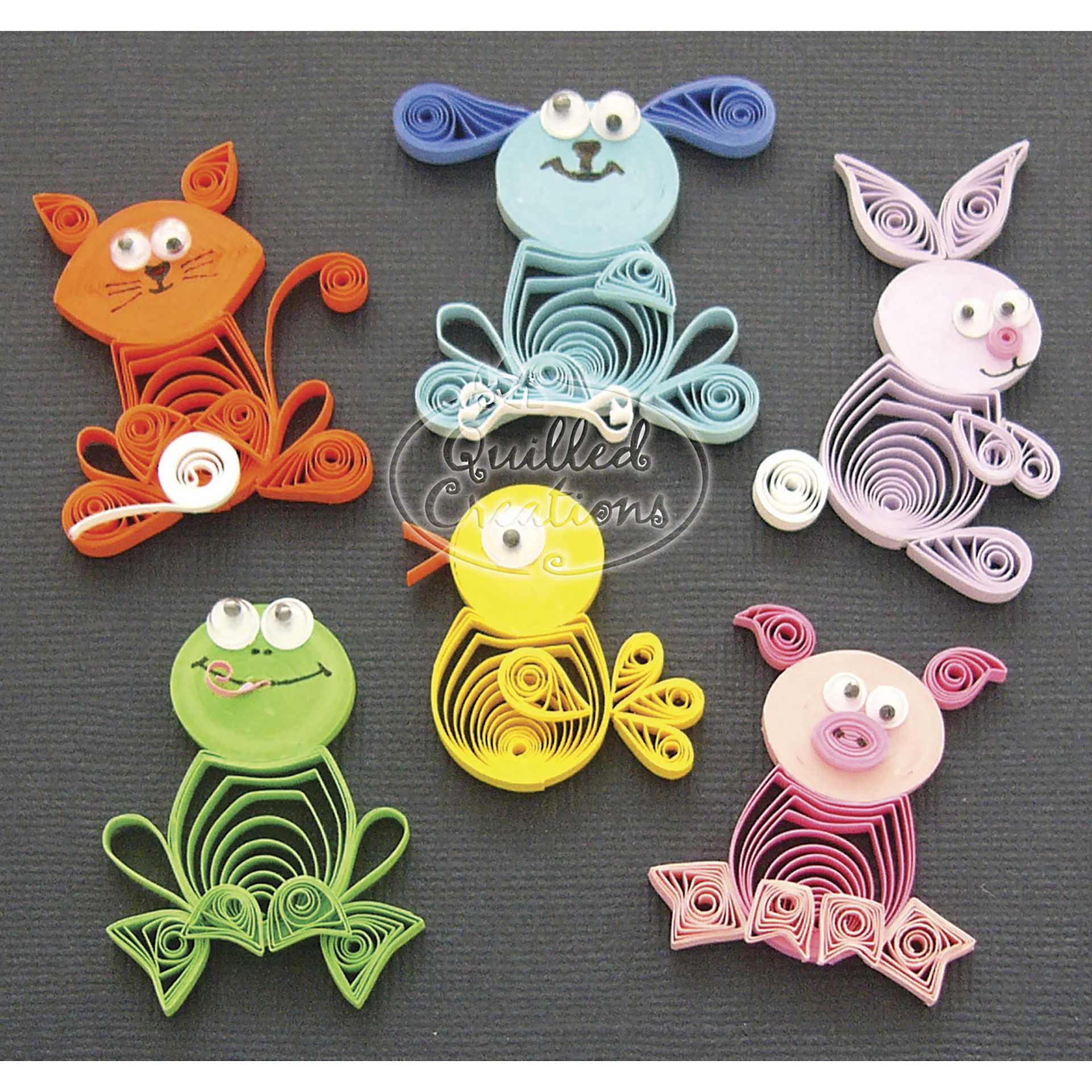 Quilled Creations Quilling Kit - Animal Buddies - finished examples