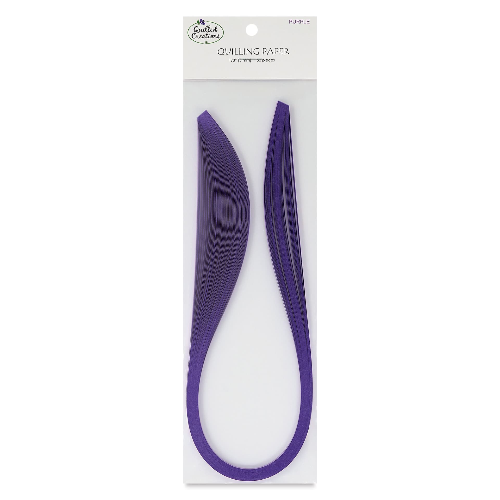 Quilled Creations Premium Quilling Paper - Pkg of 50, Purple, 1/8" front of packaging