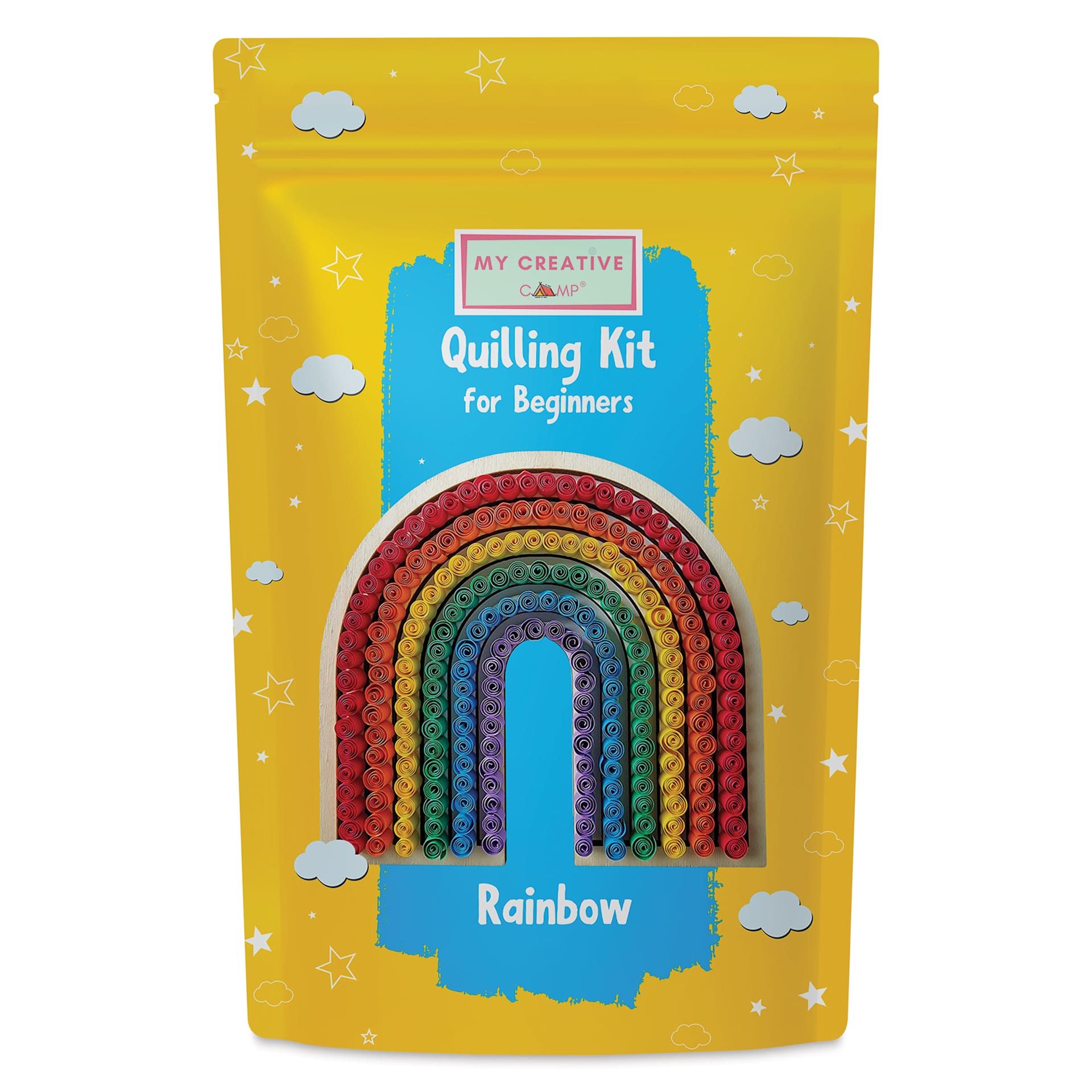 My Creative Camp Beginner Quilling Craft Kit - Rainbow front of packaging