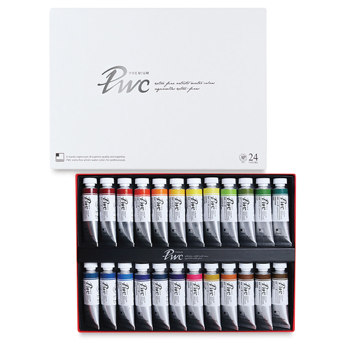ShinHan PWC Extra Fine Professional Watercolor - Set of 24, Assorted Colors,15 ml, Tubes