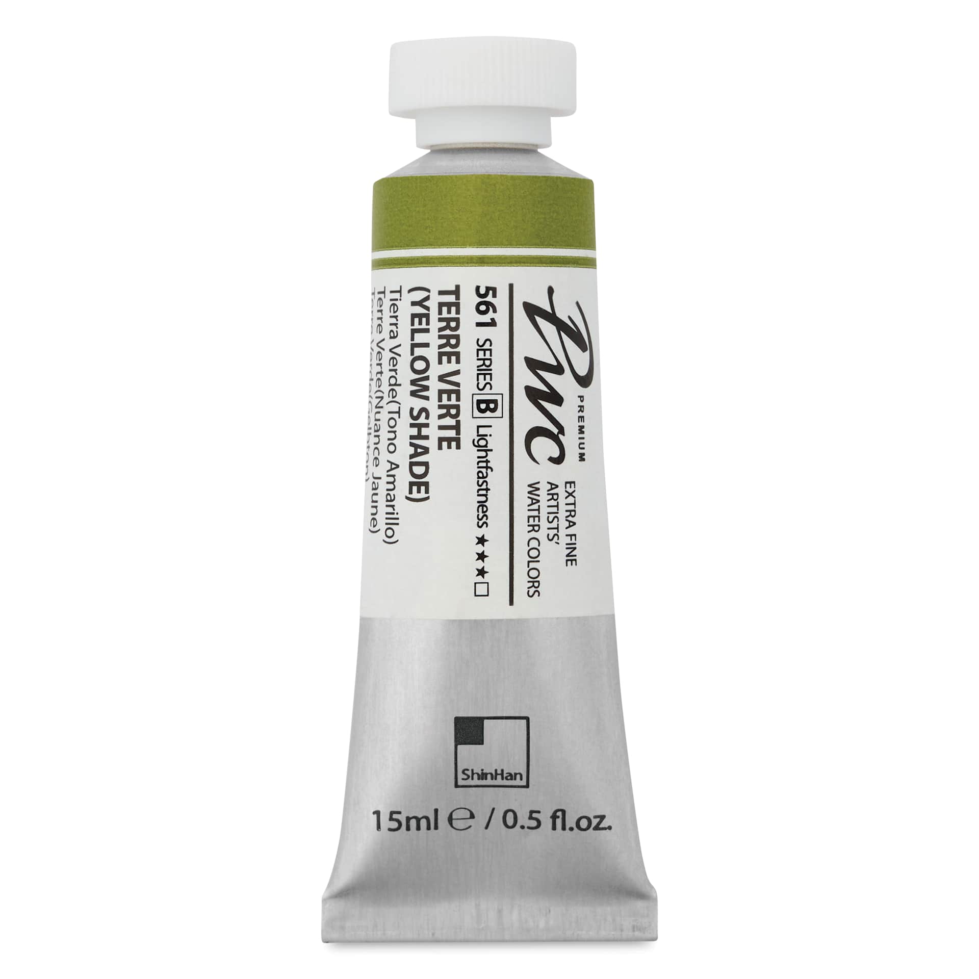 ShinHan PWC Extra Fine Professional Watercolor - Terre Verte Yellow Shade, 15 ml, Tube