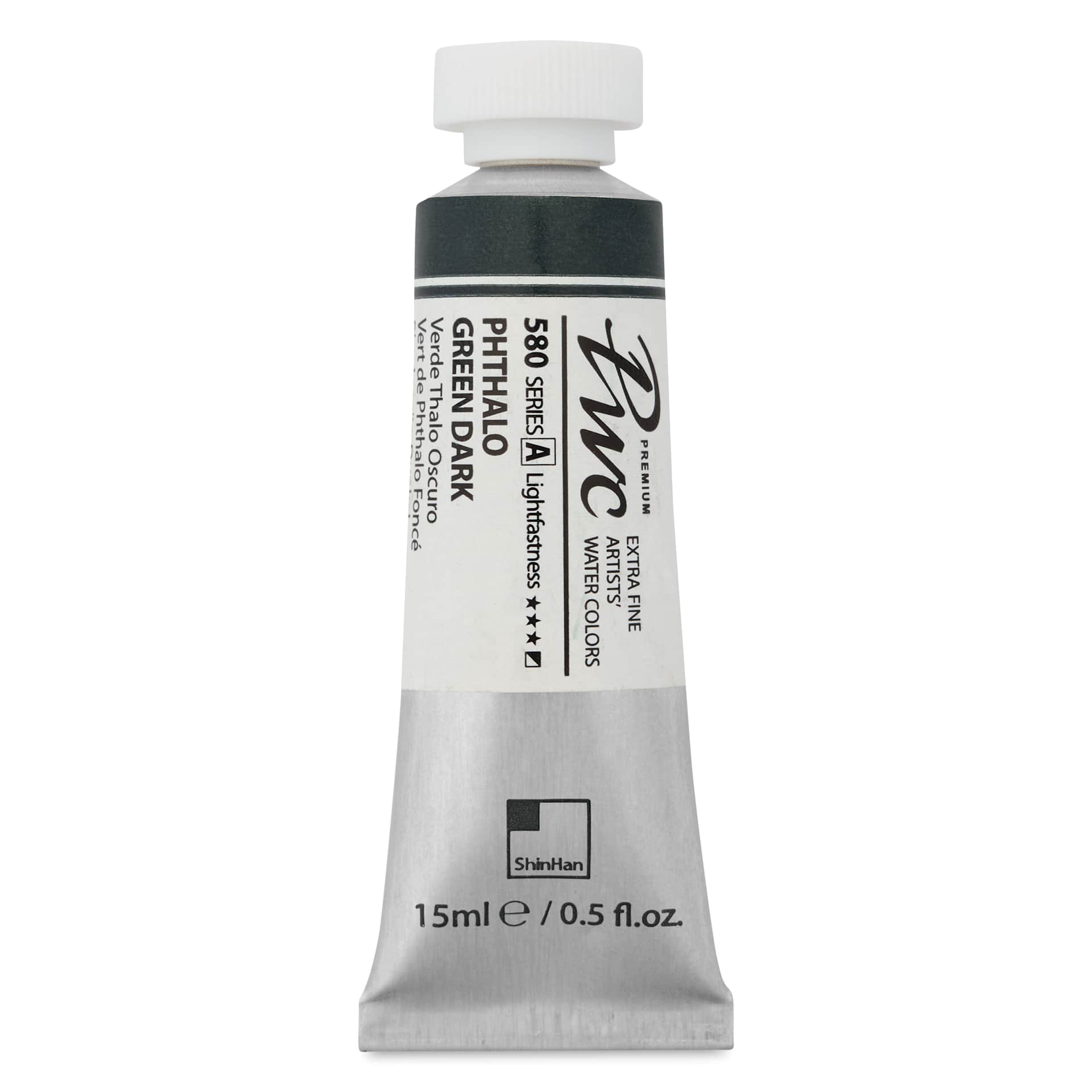 ShinHan PWC Extra Fine Professional Watercolor - Phthalo Green Dark, 15 ml, Tube