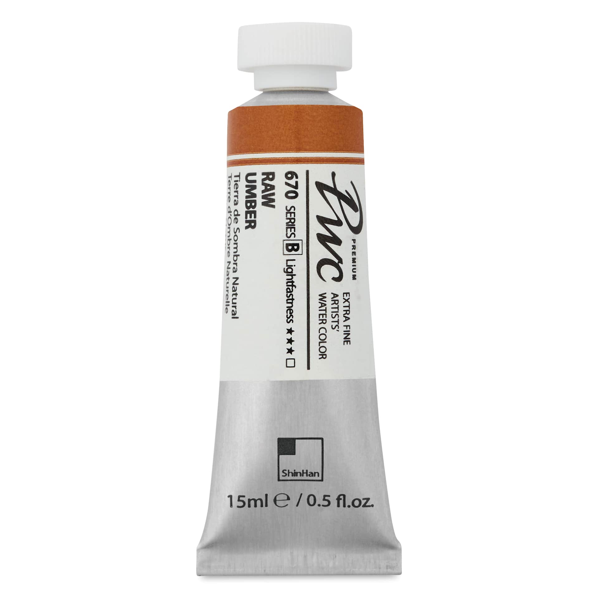 ShinHan PWC Extra Fine Professional Watercolor - Raw Umber, 15 ml, Tube
