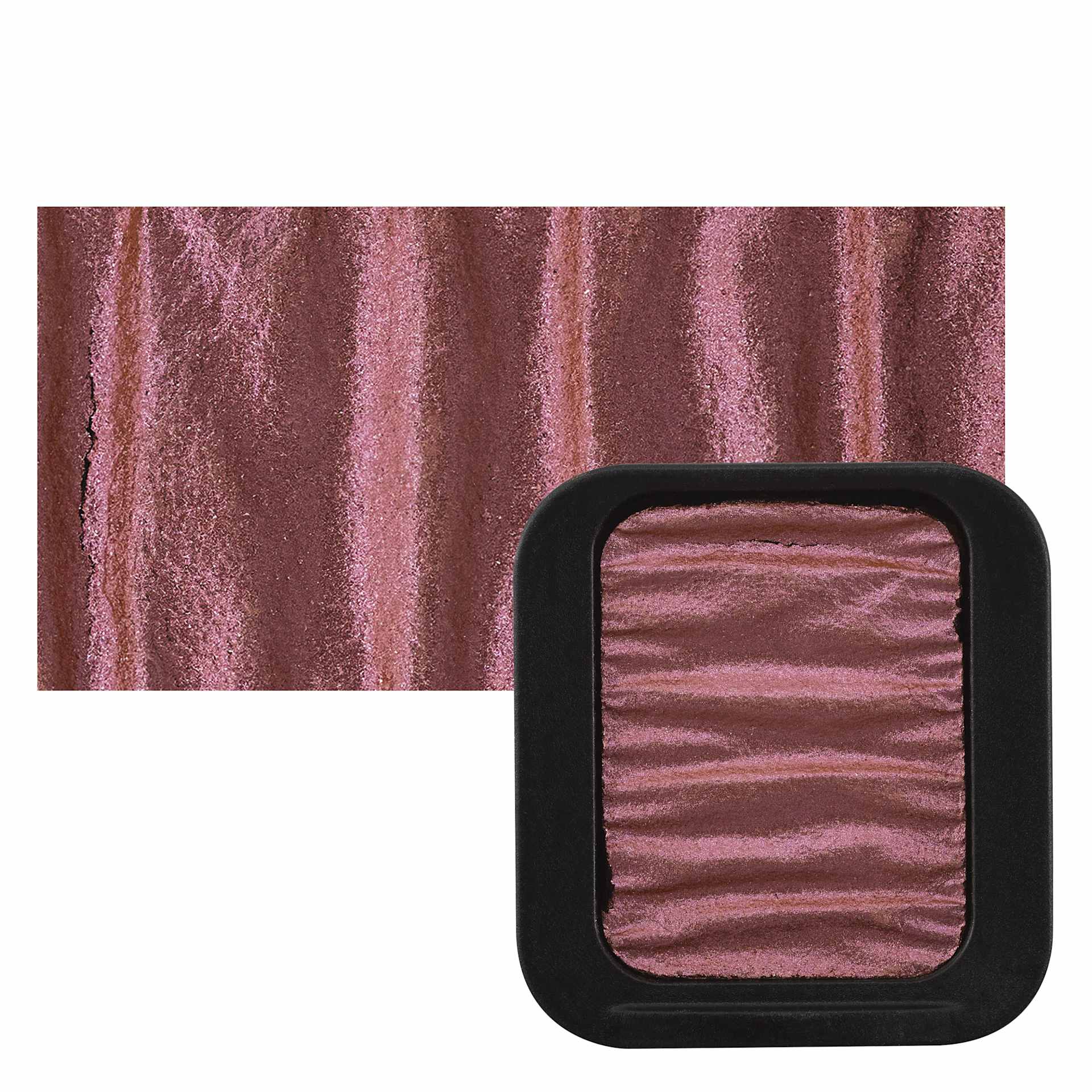 Finetec Premium Watercolor Pan - Autumn Gold (Flip-Flop) pan and swatch