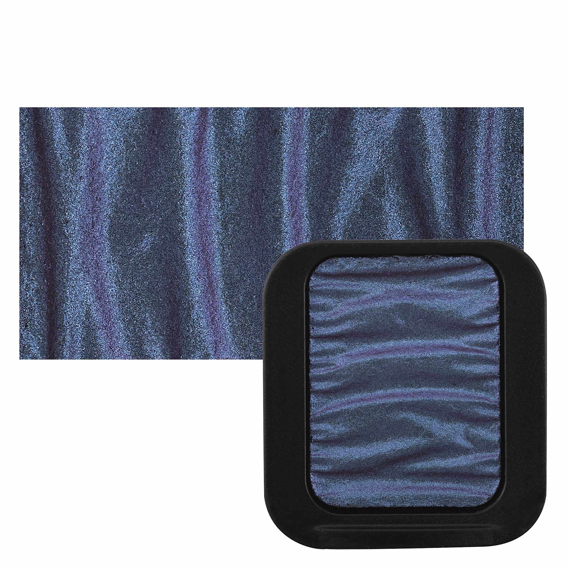 Finetec Premium Watercolor Pan - Twilight (Flip-Flop) pan and swatch
