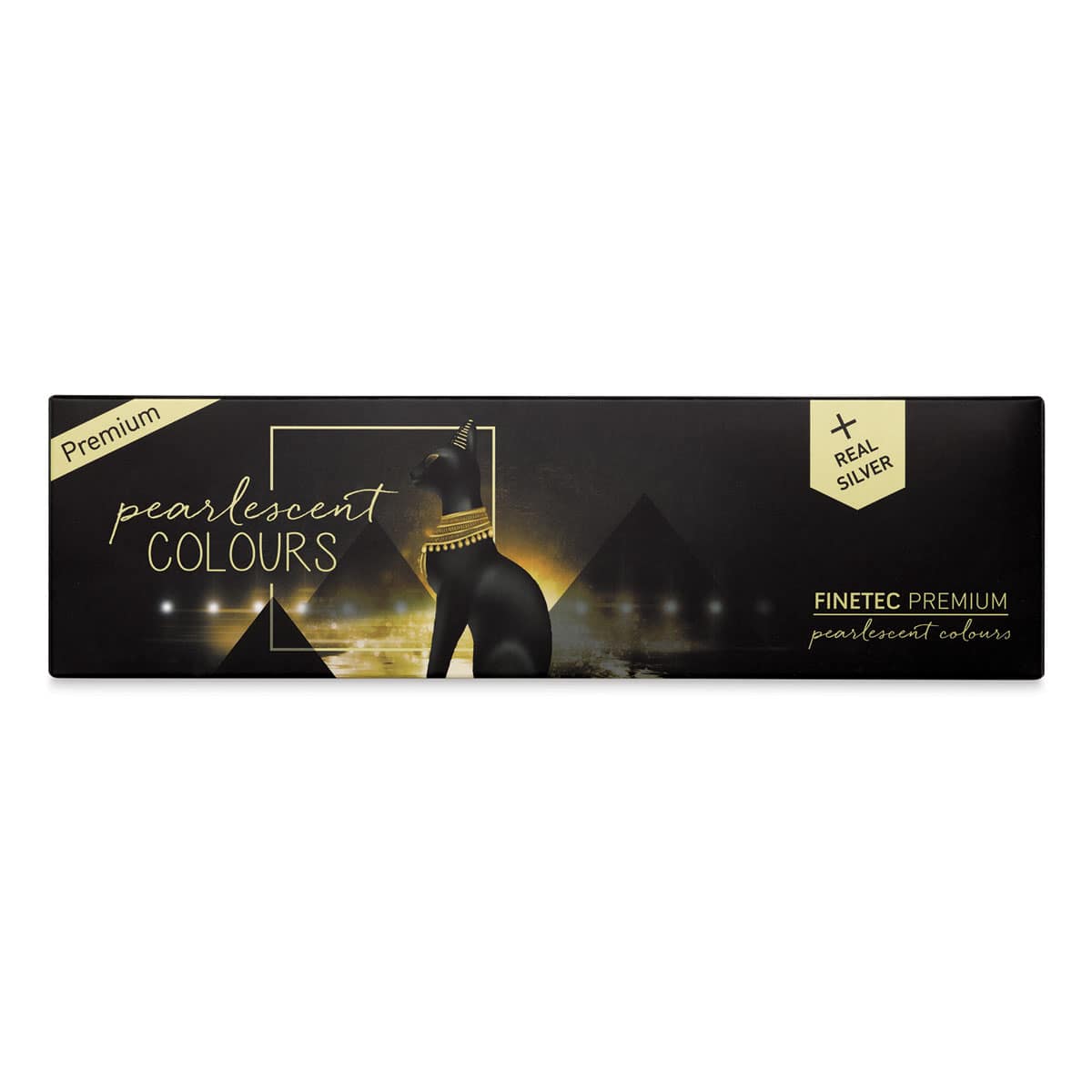 Finetec Premium Watercolor Pans Set - Pearlescent Antique Tones, Set of 6 (Front of packaging)
