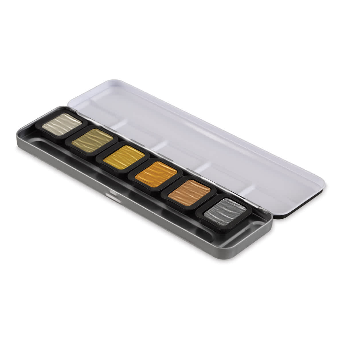 Finetec Premium Watercolor Pans Set - Pearlescent Antique Tones, Set of 6