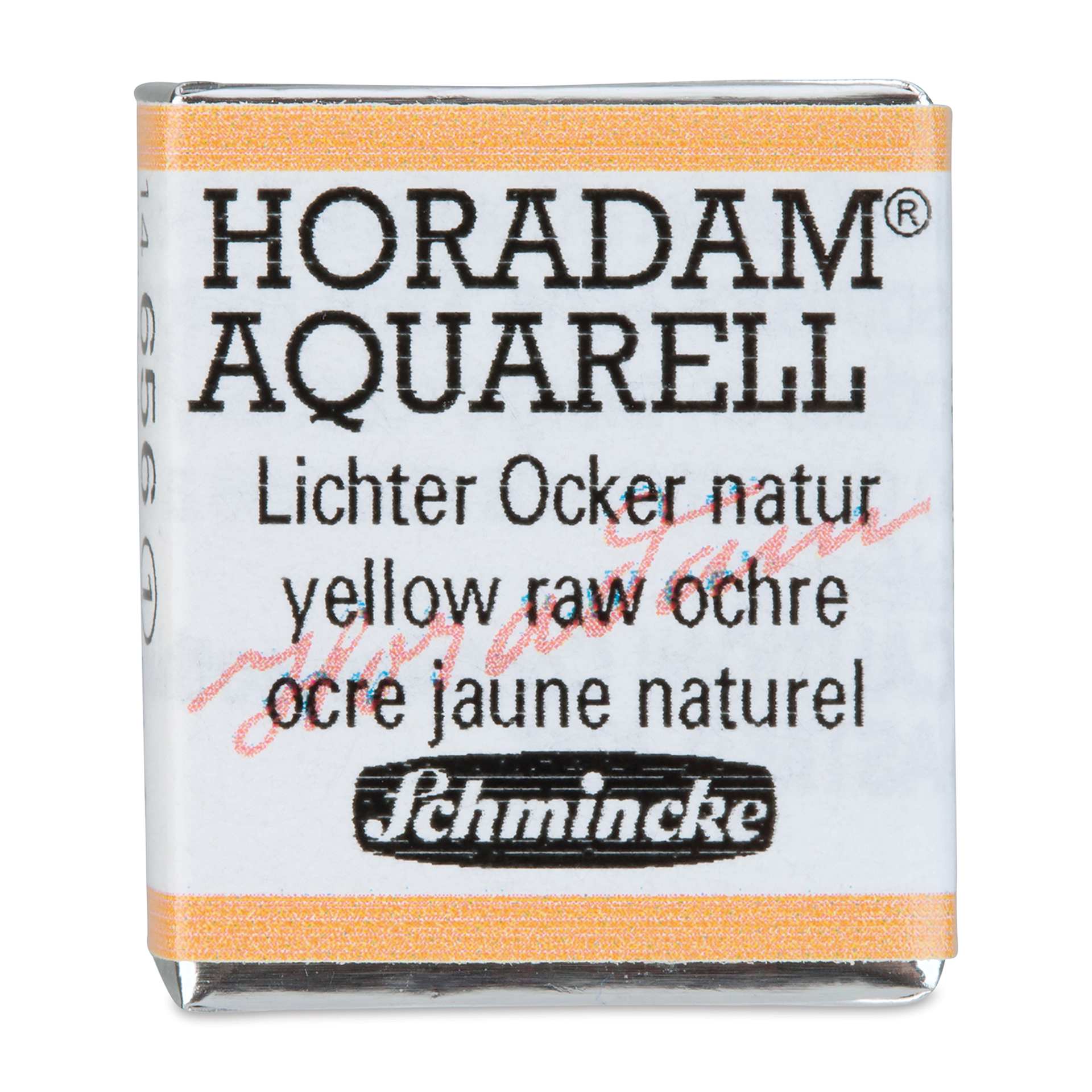 Schmincke Horadam Aquarell Watercolor - Yellow Raw Ochre, Half Pan