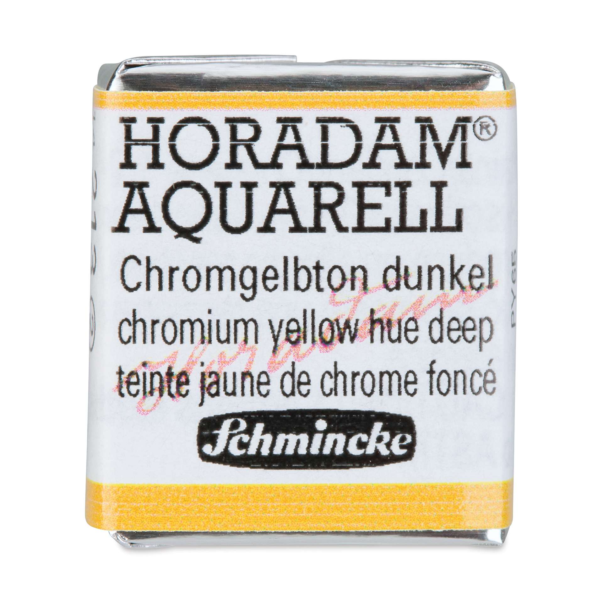 Schmincke Horadam Aquarell Artist Watercolor - Chromium Yellow Hue Deep, Half Pan