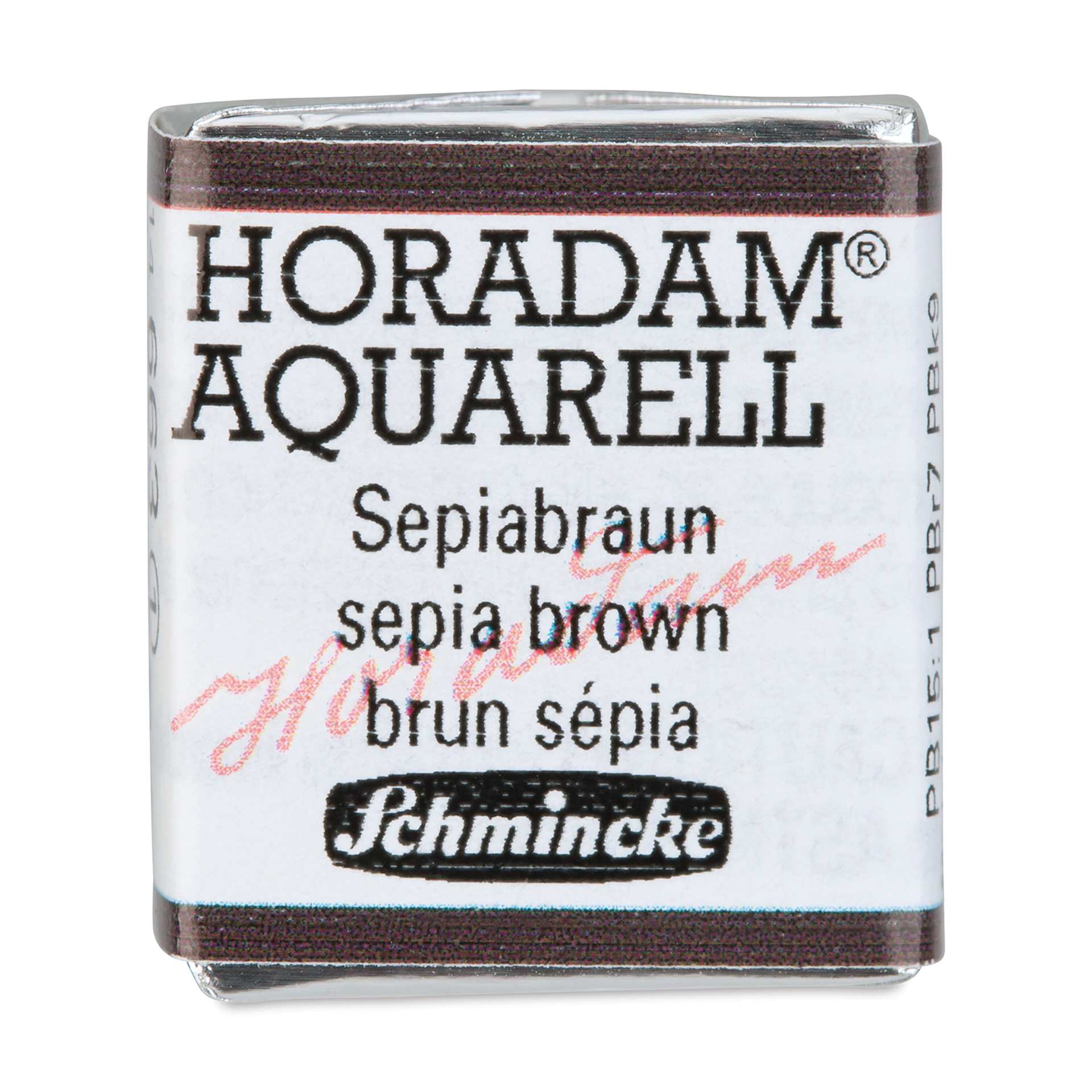 Schmincke Horadam Aquarell Watercolor - Sepia Brown, Half Pan