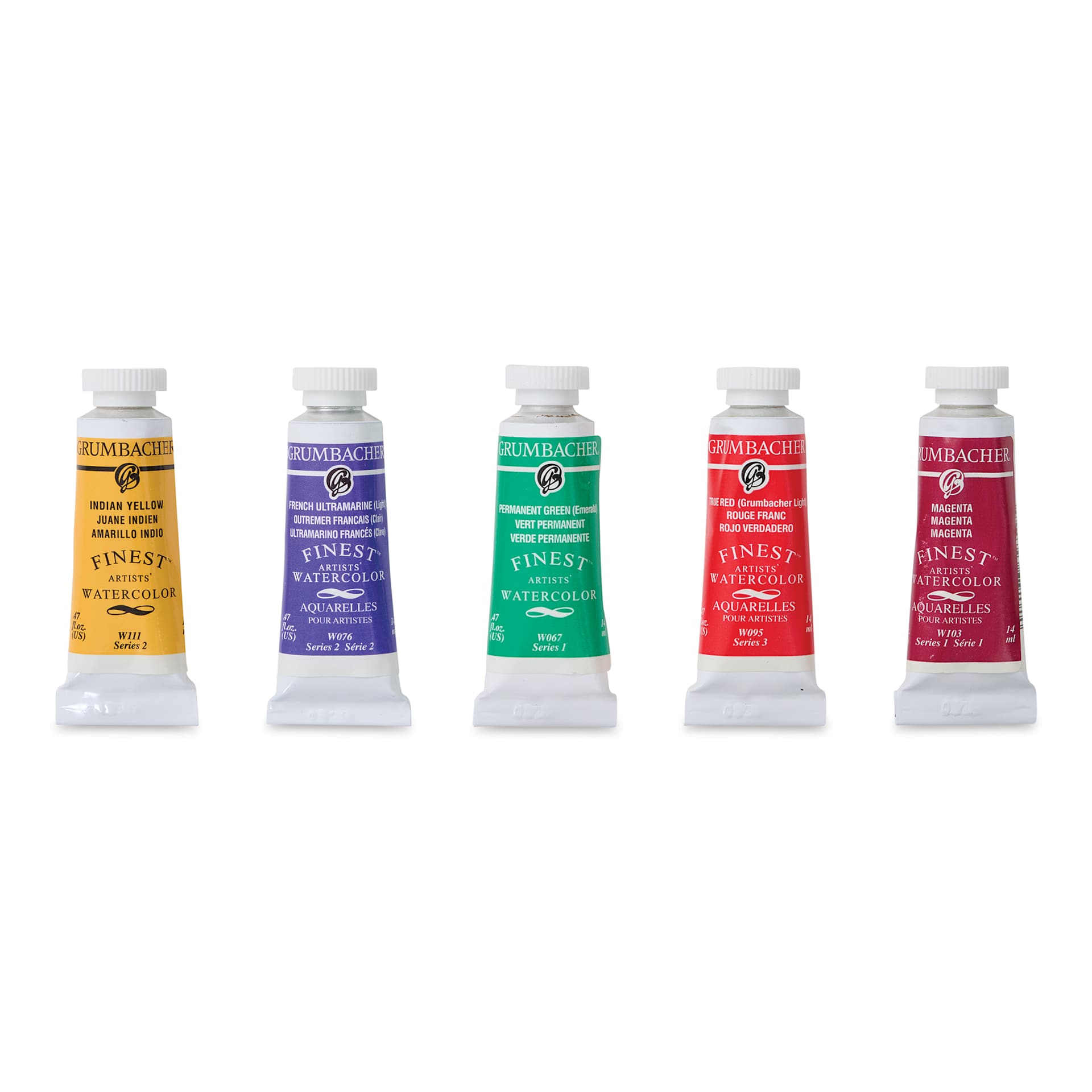 Grumbacher Finest Artists' Watercolor Tubes - Mixing Colors, Set of 5 (set contents) Grumbacher Finest Artists' Watercolor Tubes - Mixing Colors, Set of 5 (set contents)