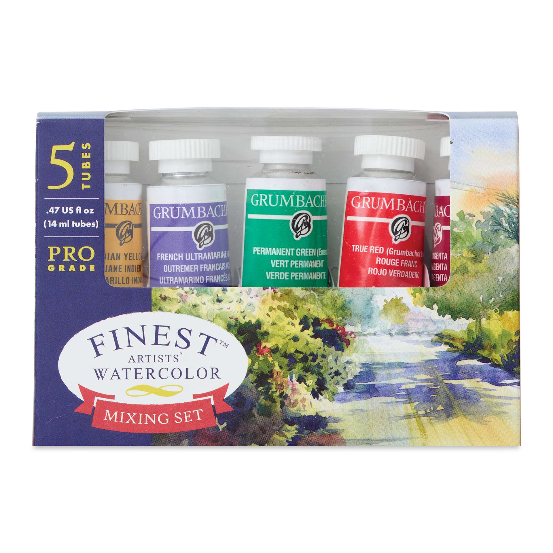 Grumbacher Finest Artists' Watercolor Tubes  - Mixing Colors, Set of 5 (front of package)