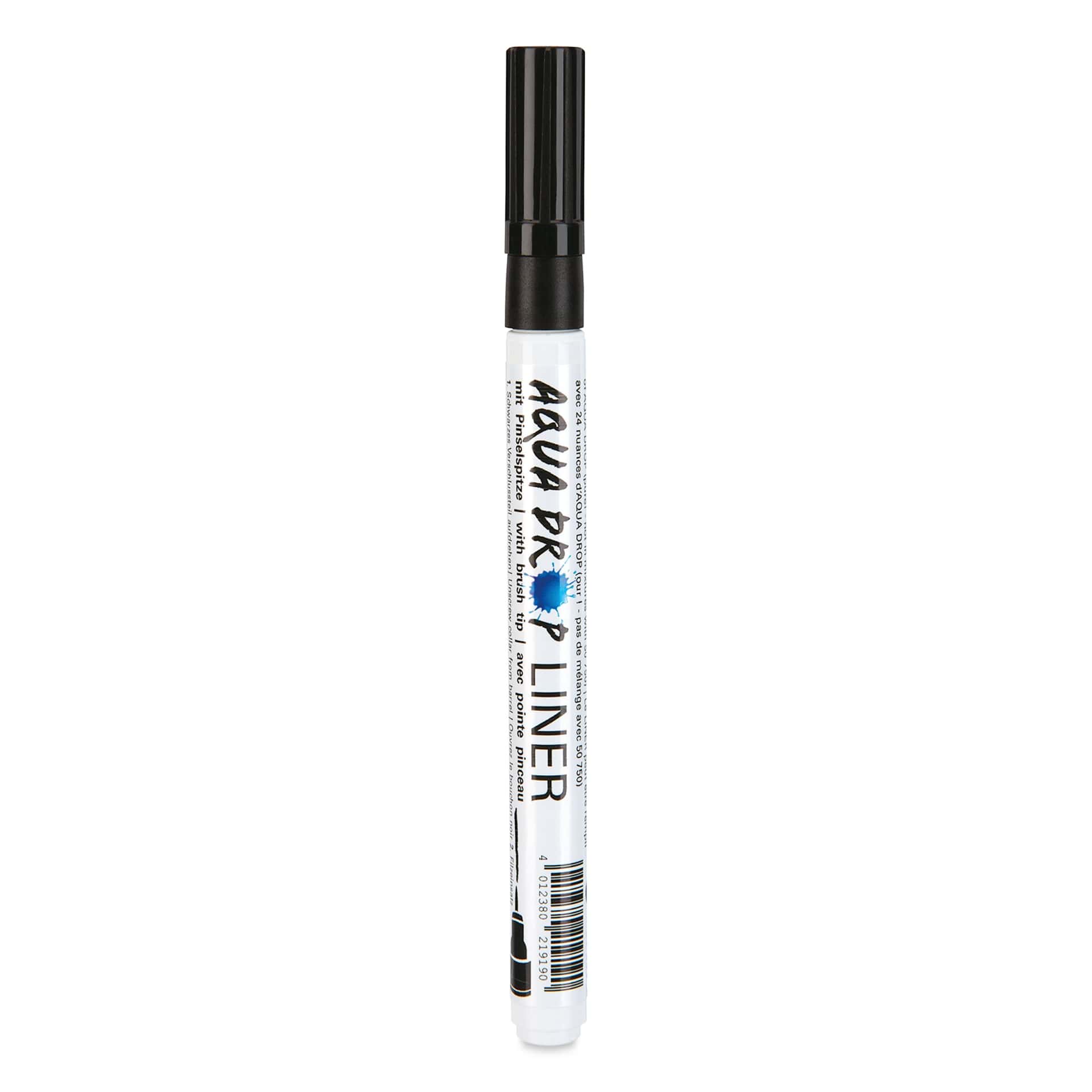 Schmincke Aqua Drop Empty Brush Tip Liner with cap on