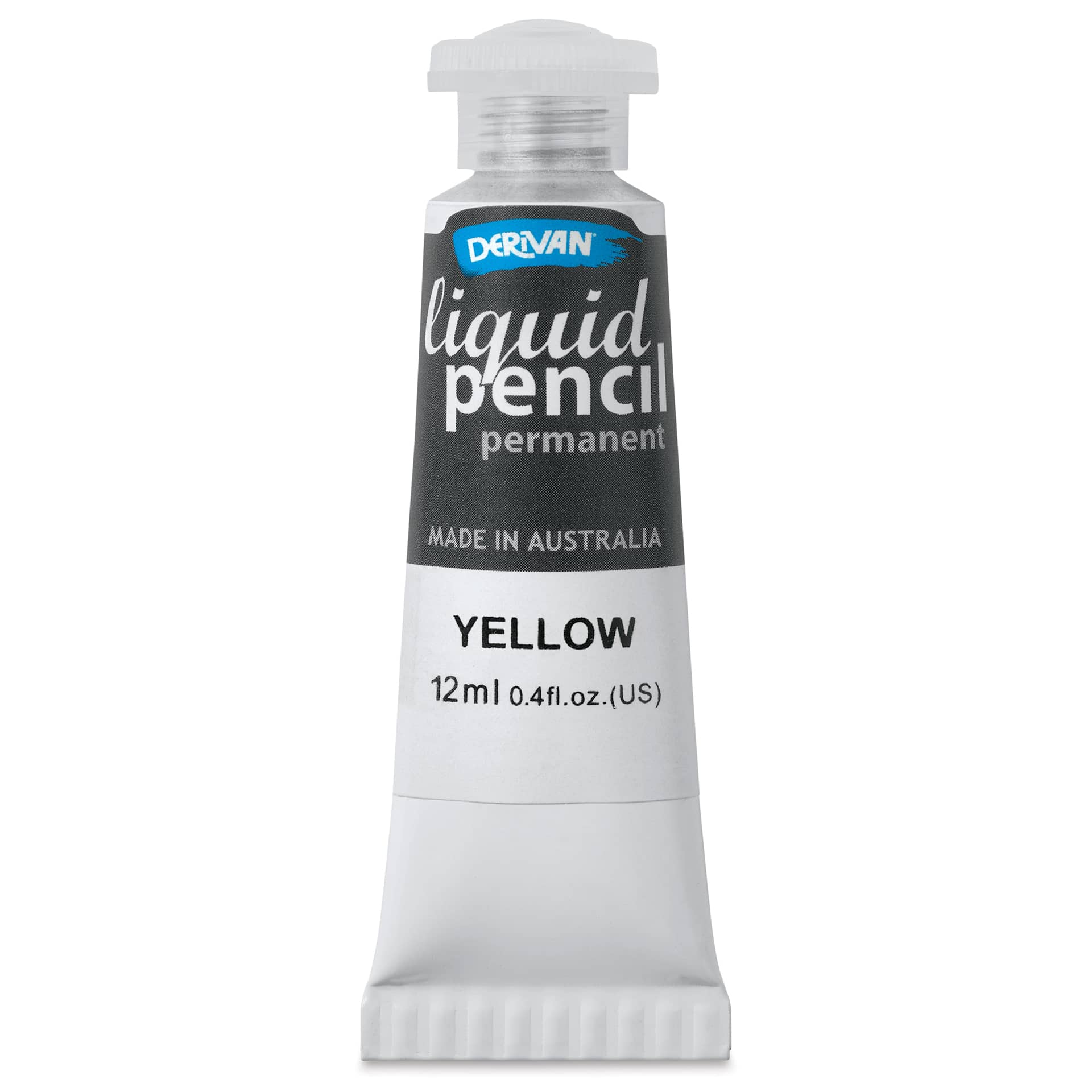 Derivan Permanent Liquid Pencil Tube - Yellow, 12 ml