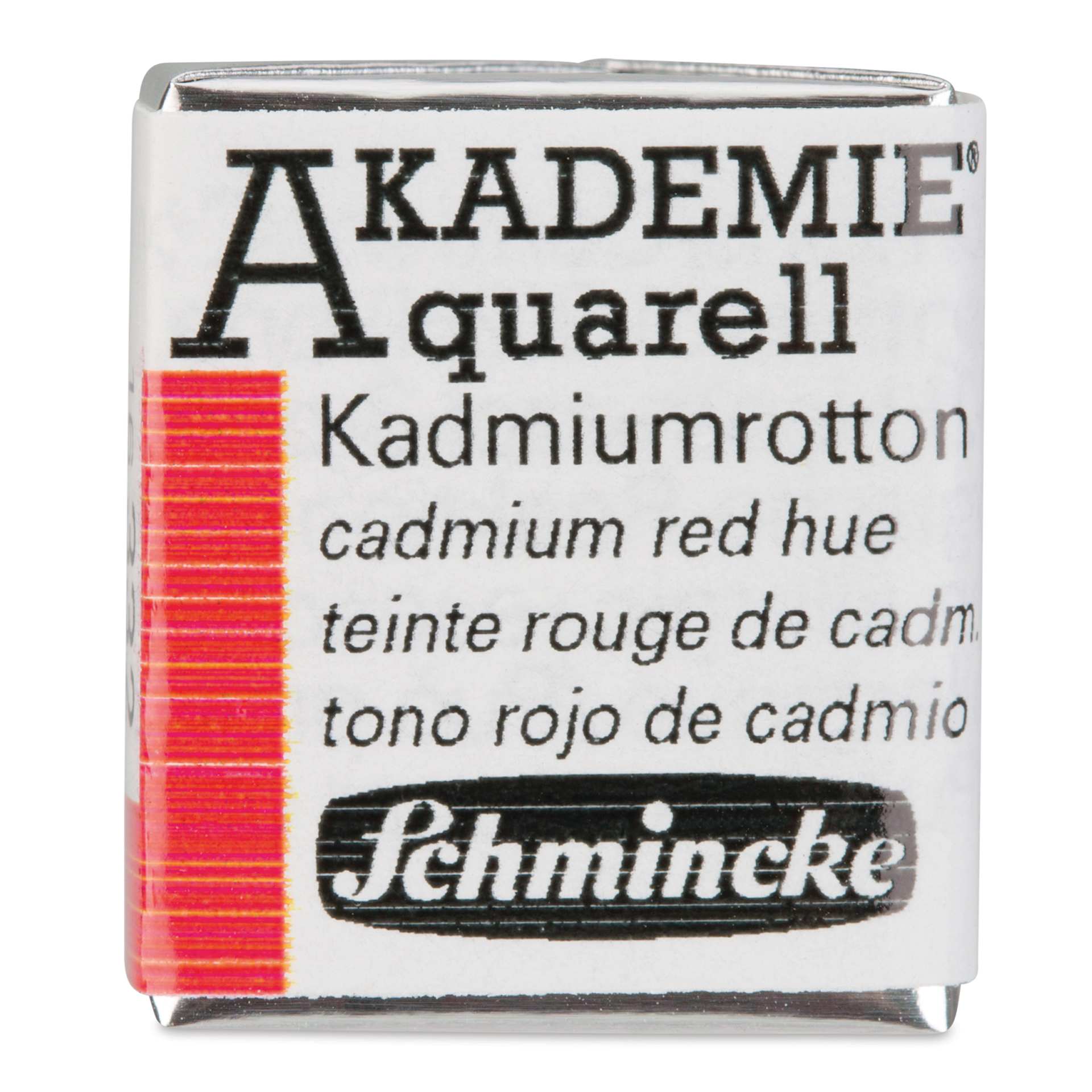 Schmincke Akademie Aquarell Watercolor Pan - Cadmium Red Hue, Half Pan