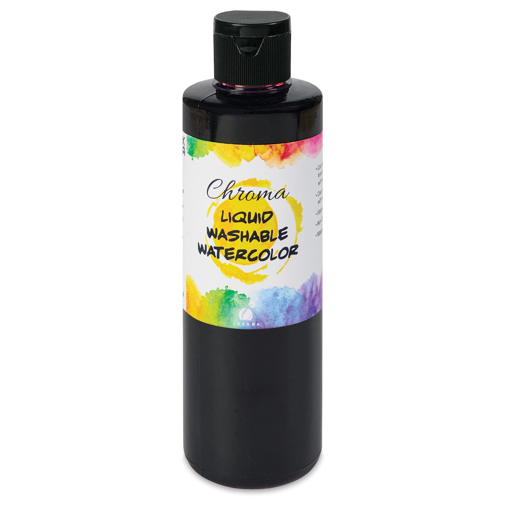 Chroma Liquid Washable Watercolor Paint - Red, 8.4 oz, Bottle, front
