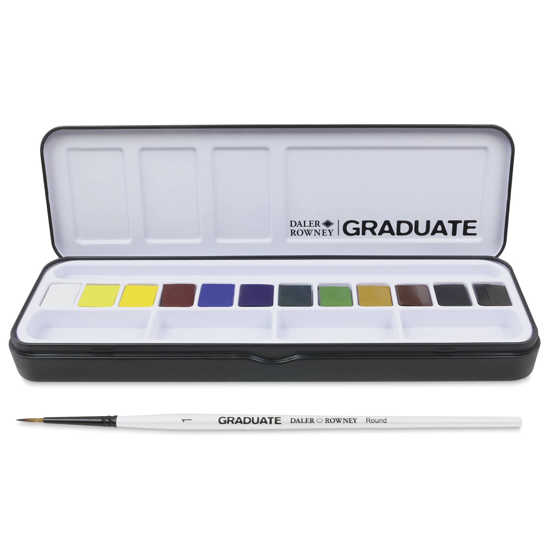 Daler-Rowney Graduate Watercolor Half Pans - Set of 12 Daler-Rowney Graduate Watercolor Half Pans - Set of 12