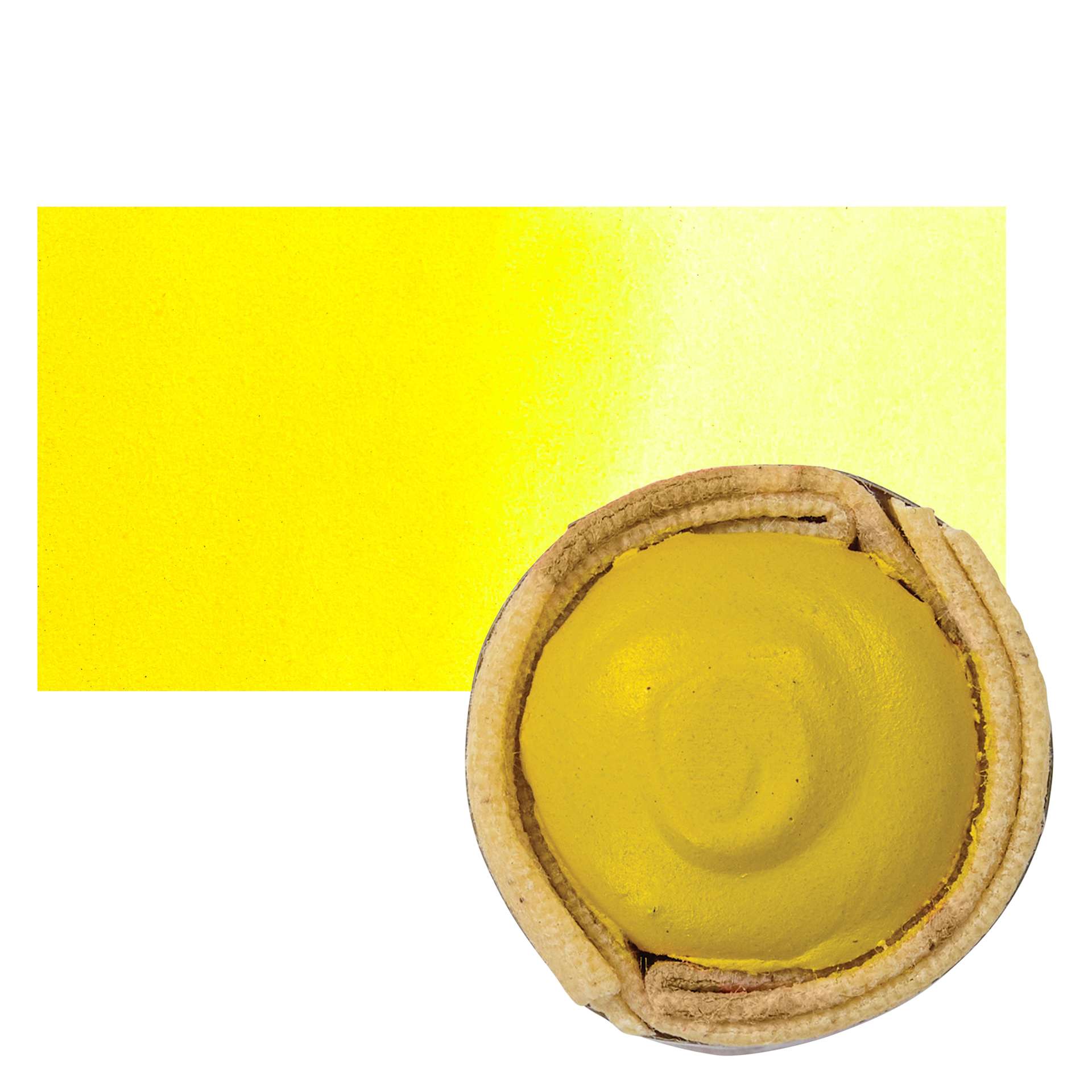 Beam Paints Watercolor Paintstone - Fall Poplar Yellow stone and swatch