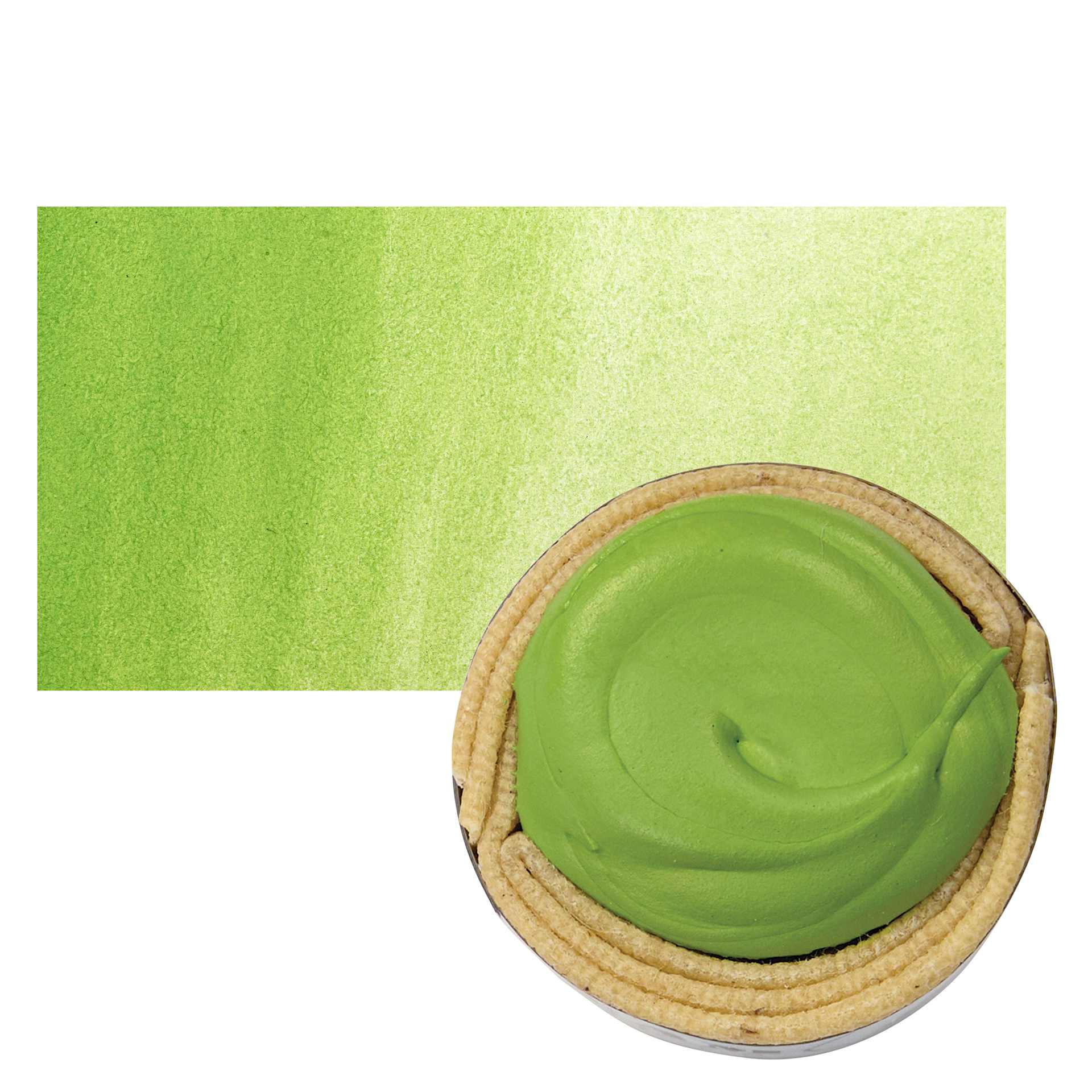 Beam Paints Watercolor Paintstone - Milkweed stone and swatch