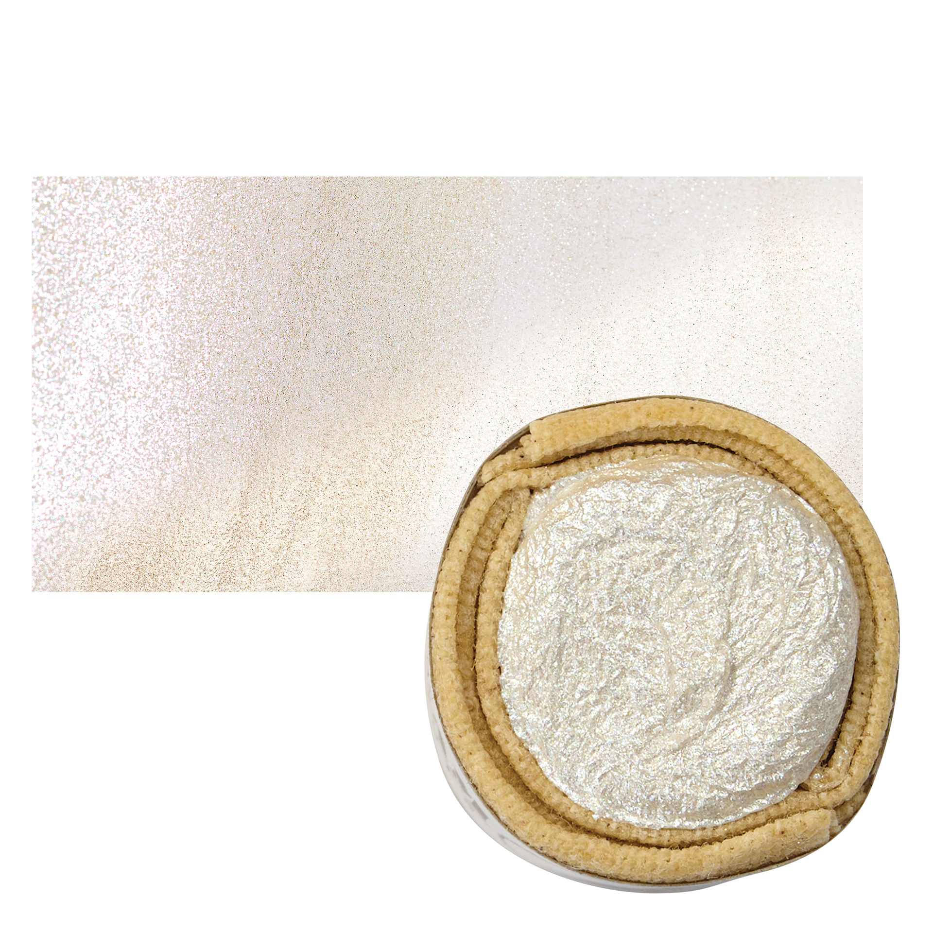 Beam Paints Watercolor Paintstone - Shell stone and swatch