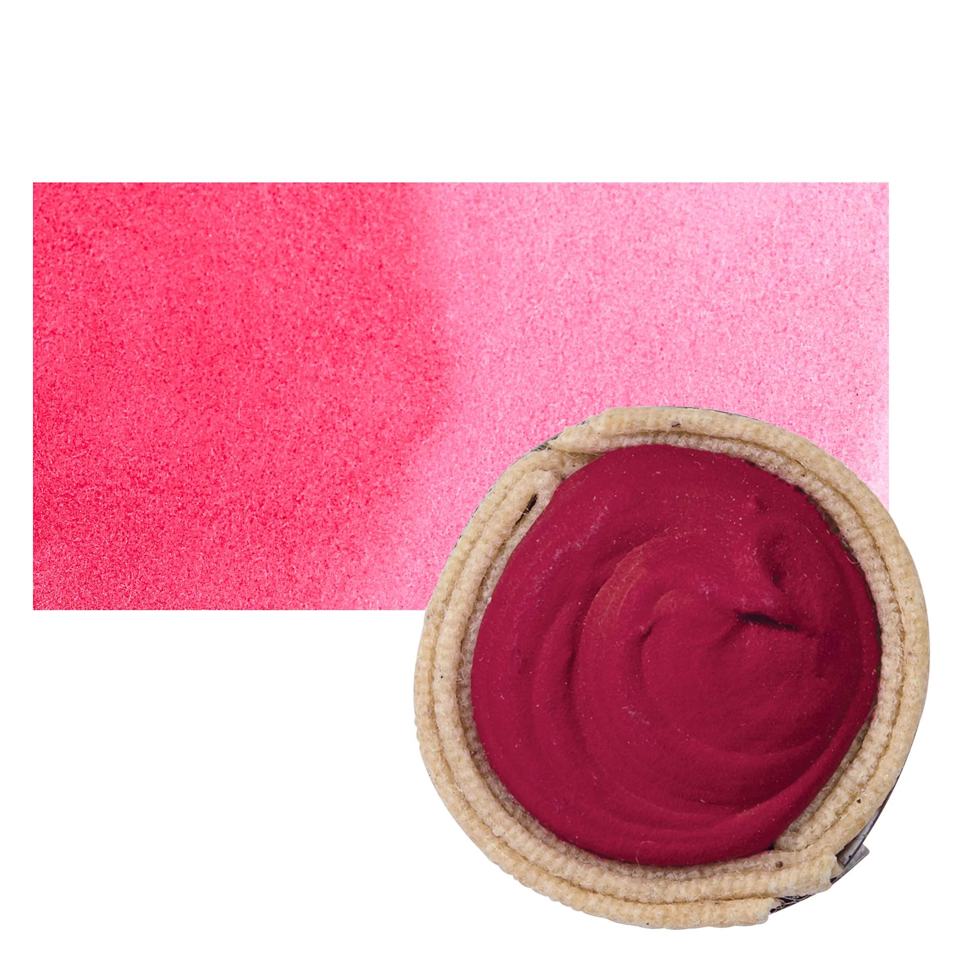 Beam Paints Watercolor Paintstone - Strawberry Red stone and swatch