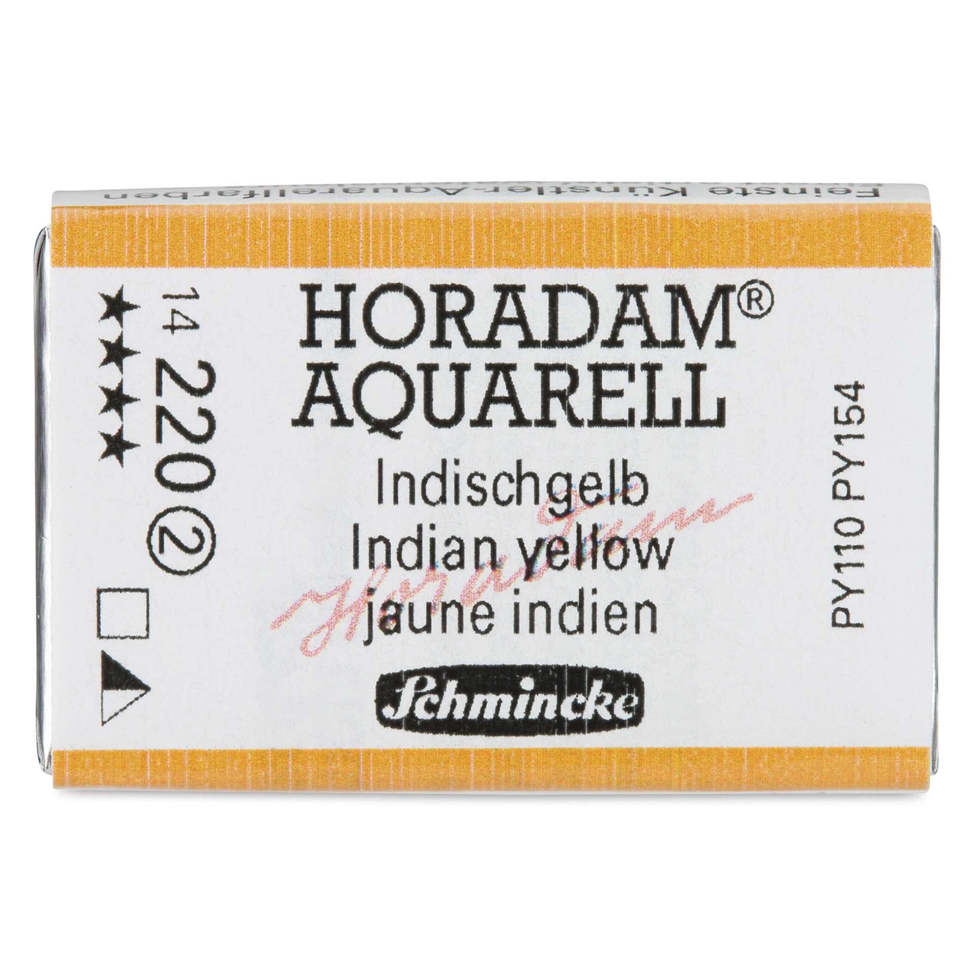 Schmincke Horadam Aquarell Watercolor - Indian Yellow, Full Pan