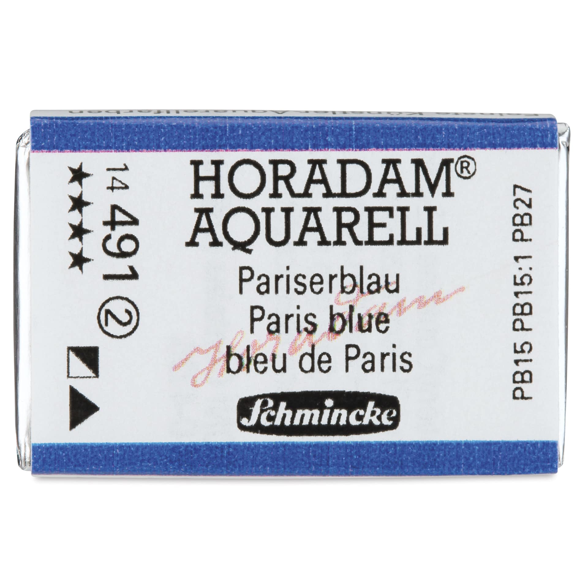 Schmincke Horadam Aquarell Watercolor - Paris Blue, Full Pan