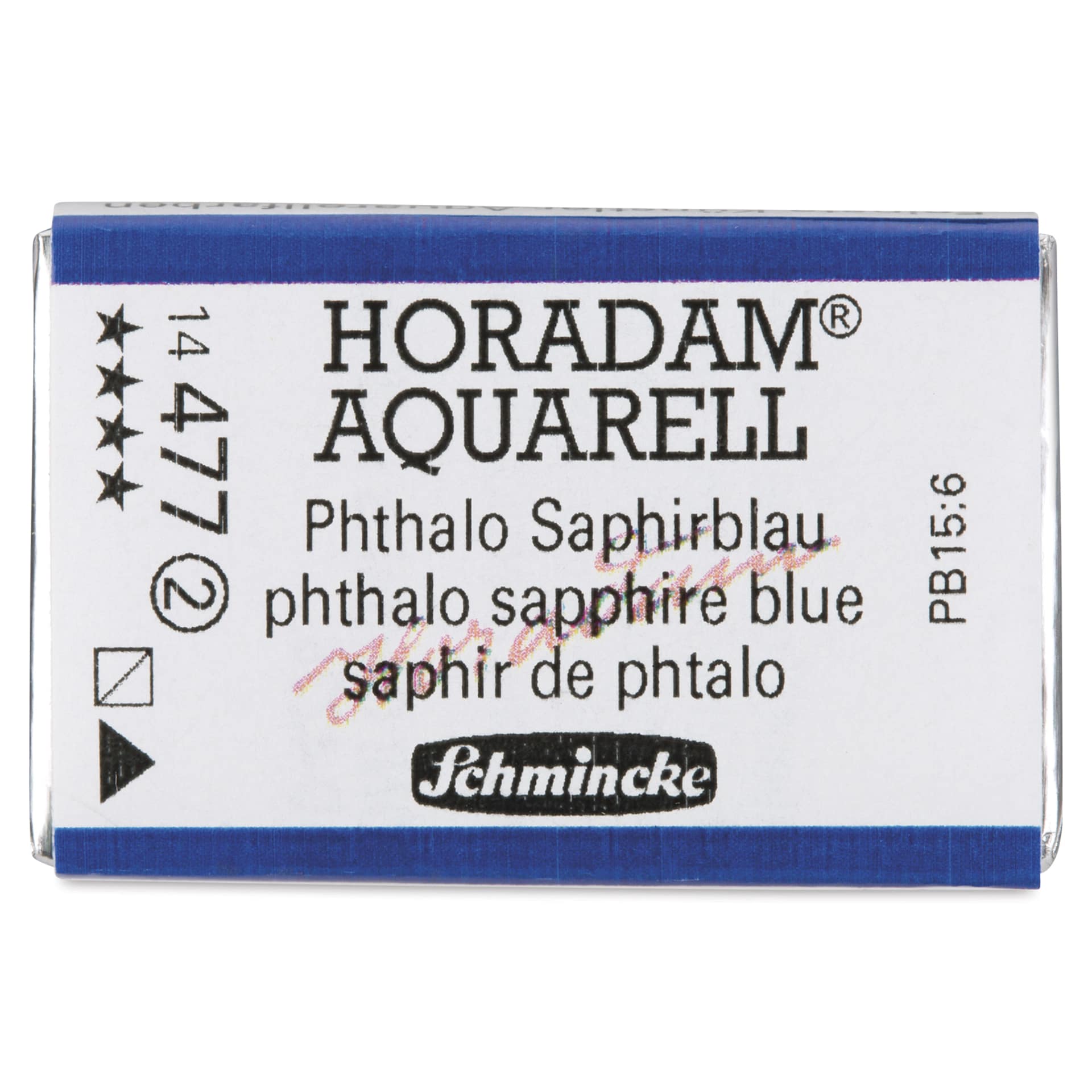 Schmincke Horadam Aquarell Watercolor - Phthalo Sapphire Blue, Full Pan