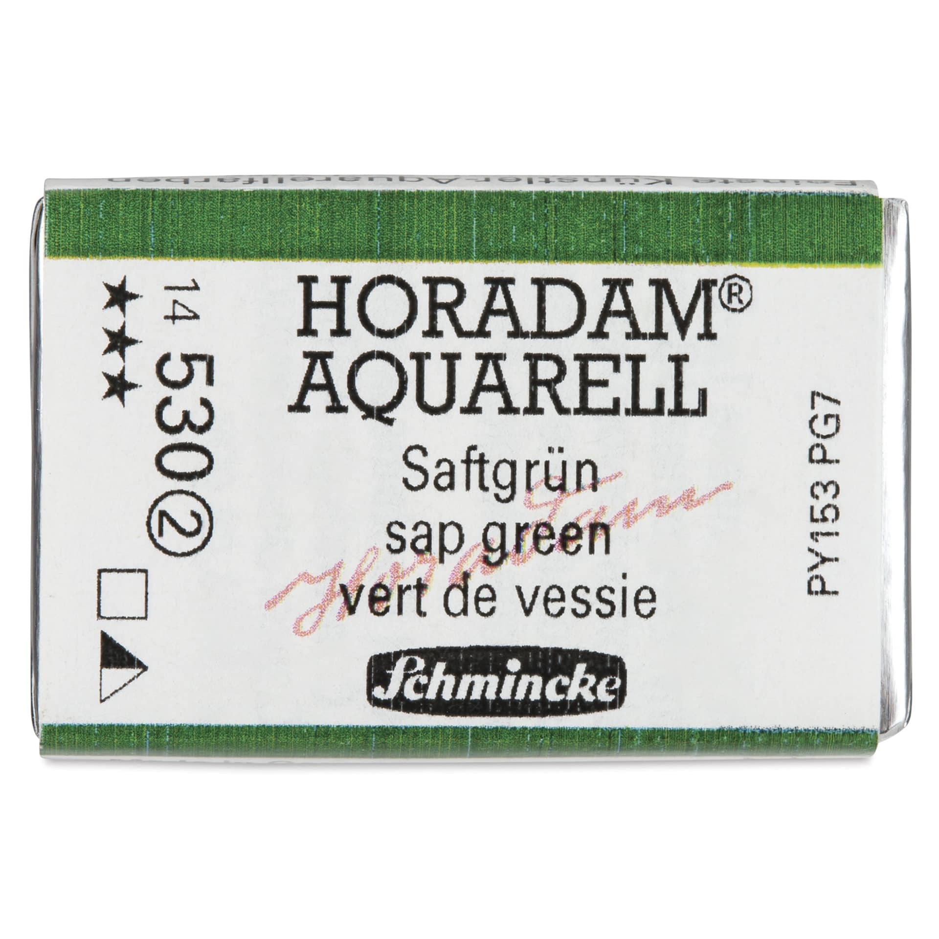 Schmincke Horadam Aquarell Watercolor - Sap Green, Full Pan