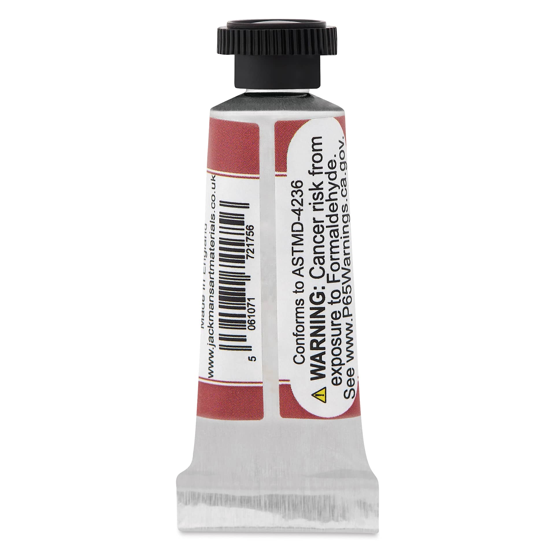 Jackman's Finest Professional Watercolour - Venetian Red Oxide 160m, 5 ml back of tube
