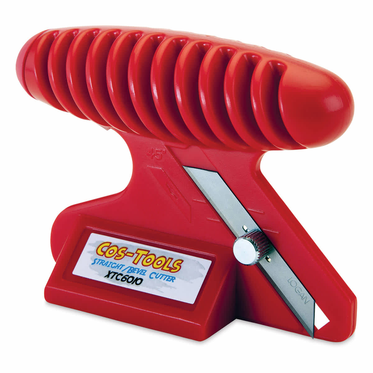 Logan Cos-Tools Straight/Bevel Cutter - Angled view of upright Cutter