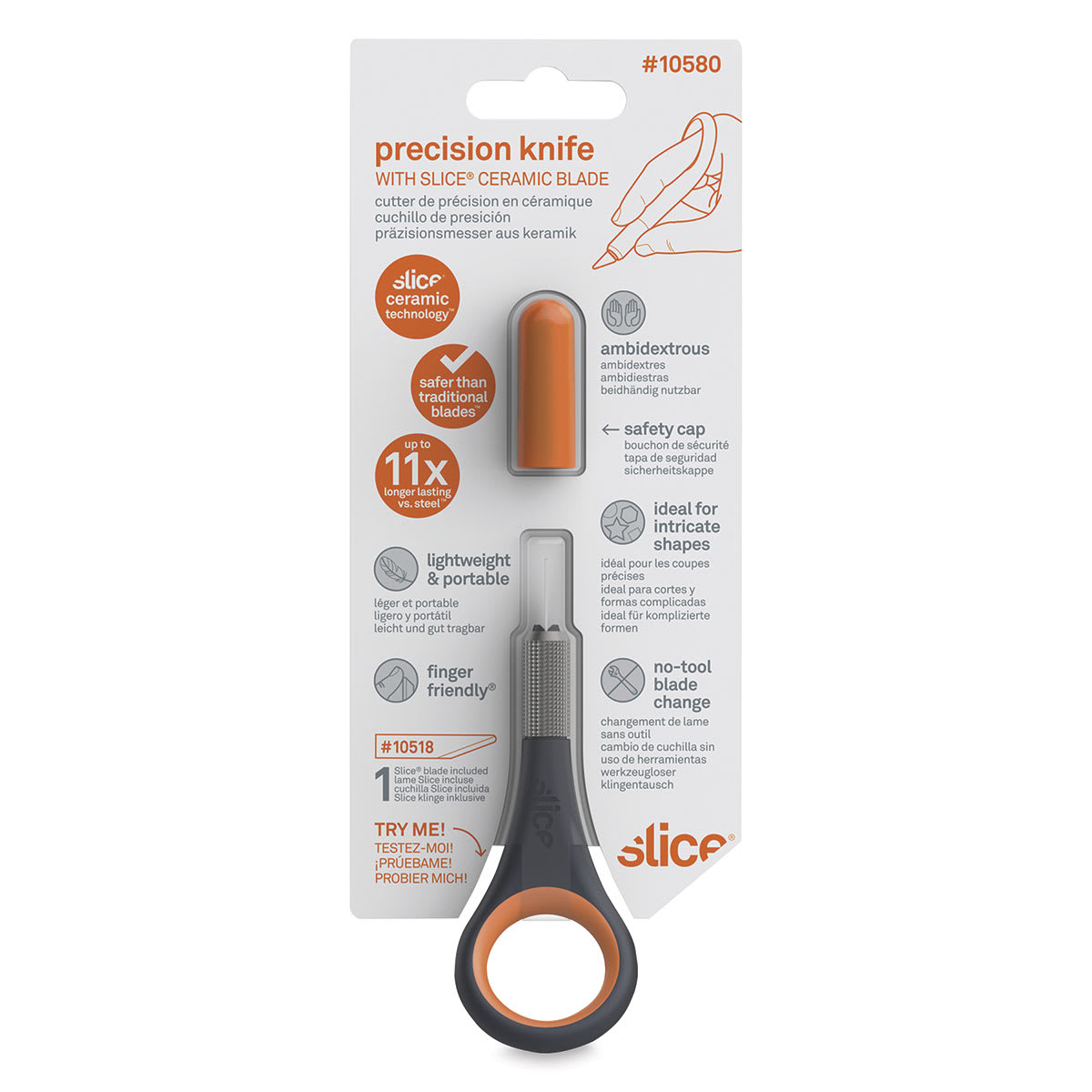 Slice Precision Knife - Front of blister package
