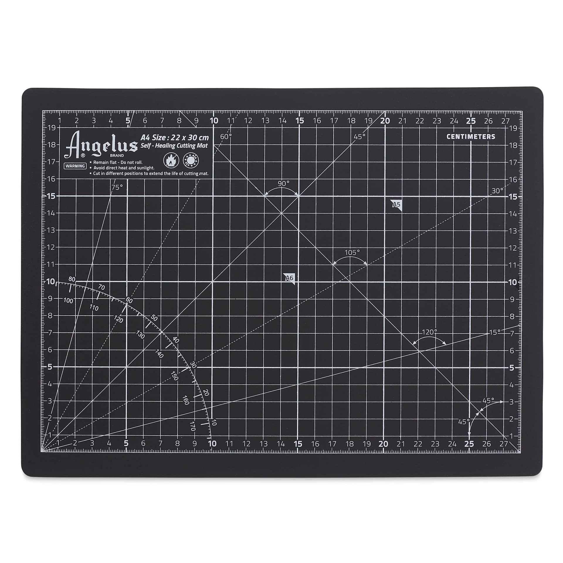 Angelus Self-Healing Cutting Mat - 12" x 18" - centimeter side