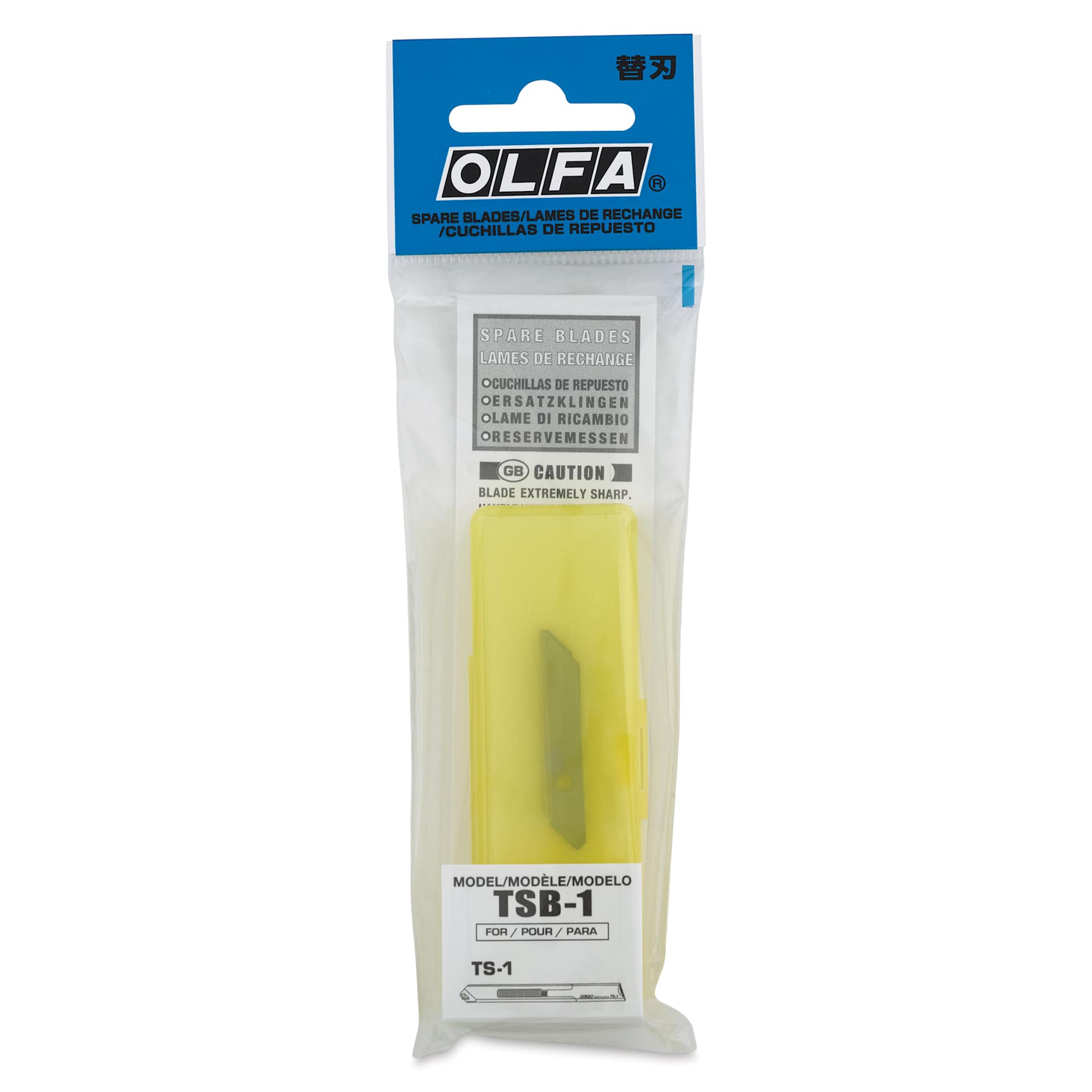 Olfa Top Sheet Cutter Blades - 6 mm, Pkg of 5, front of the packaging
